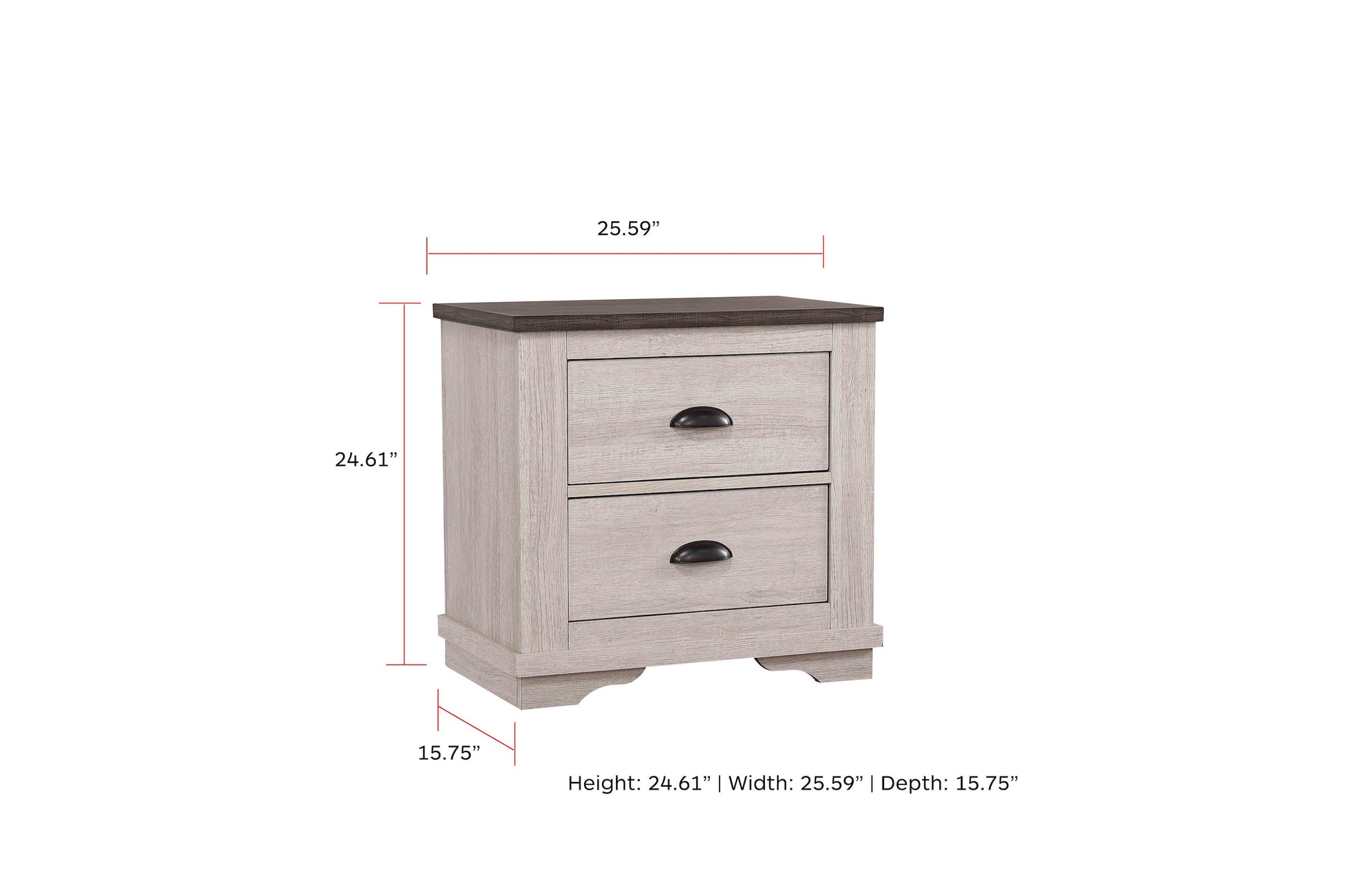 Coralee Chalk/Gray Nightstand - B8130-2 - Luna Furniture - Dallas Store