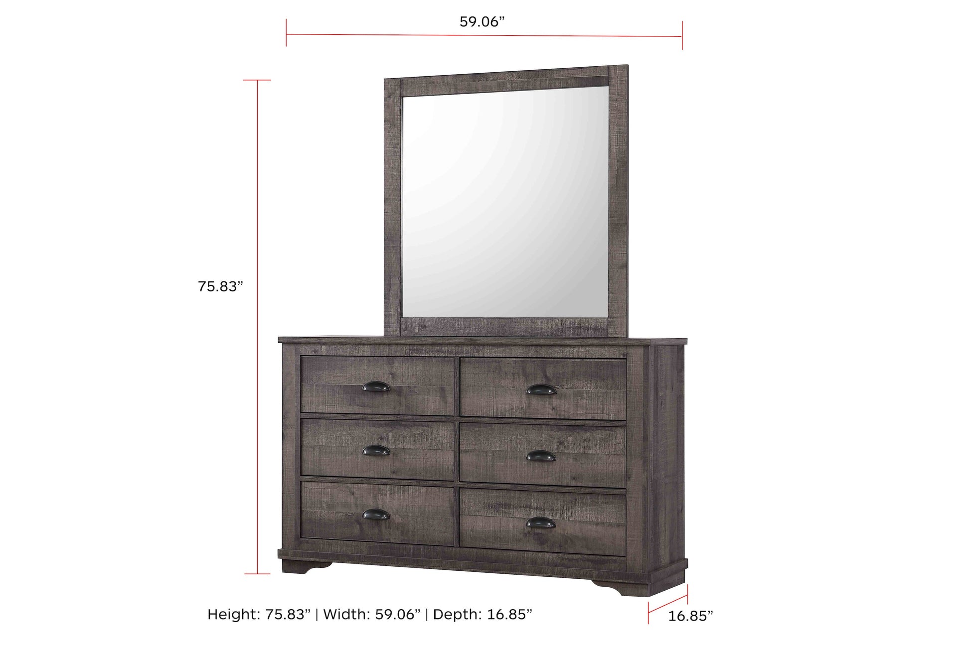 Coralee Gray Sleigh Bedroom Set - SET | B8100-K-HB | B8100-K-FB | B8100-KQ-RAIL | B8100-1 | B8100-11 - Luna Furniture - Dallas Store