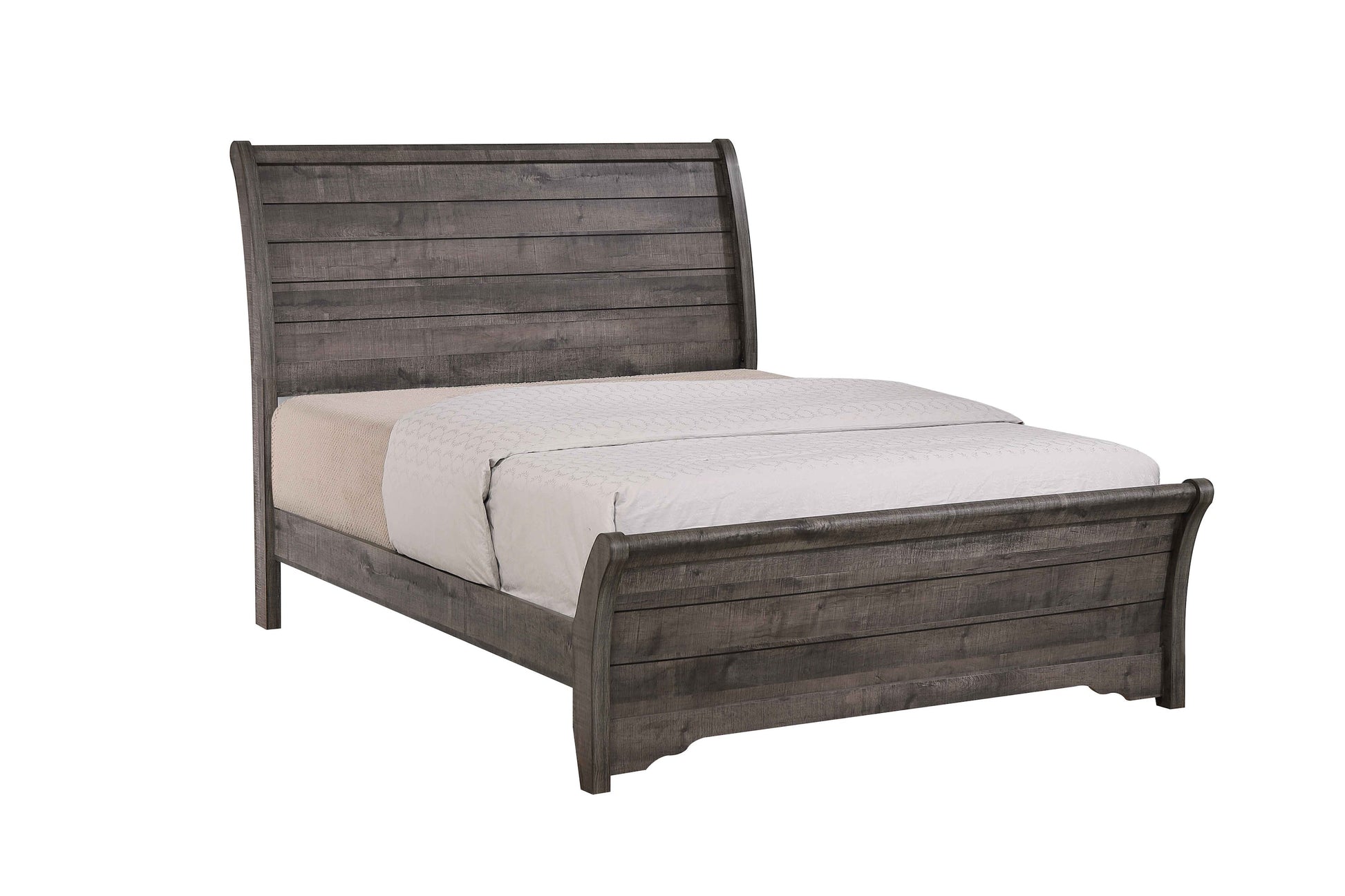 Coralee Gray Sleigh Bedroom Set - SET | B8100-K-HB | B8100-K-FB | B8100-KQ-RAIL | B8100-1 | B8100-11 - Luna Furniture - Dallas Store