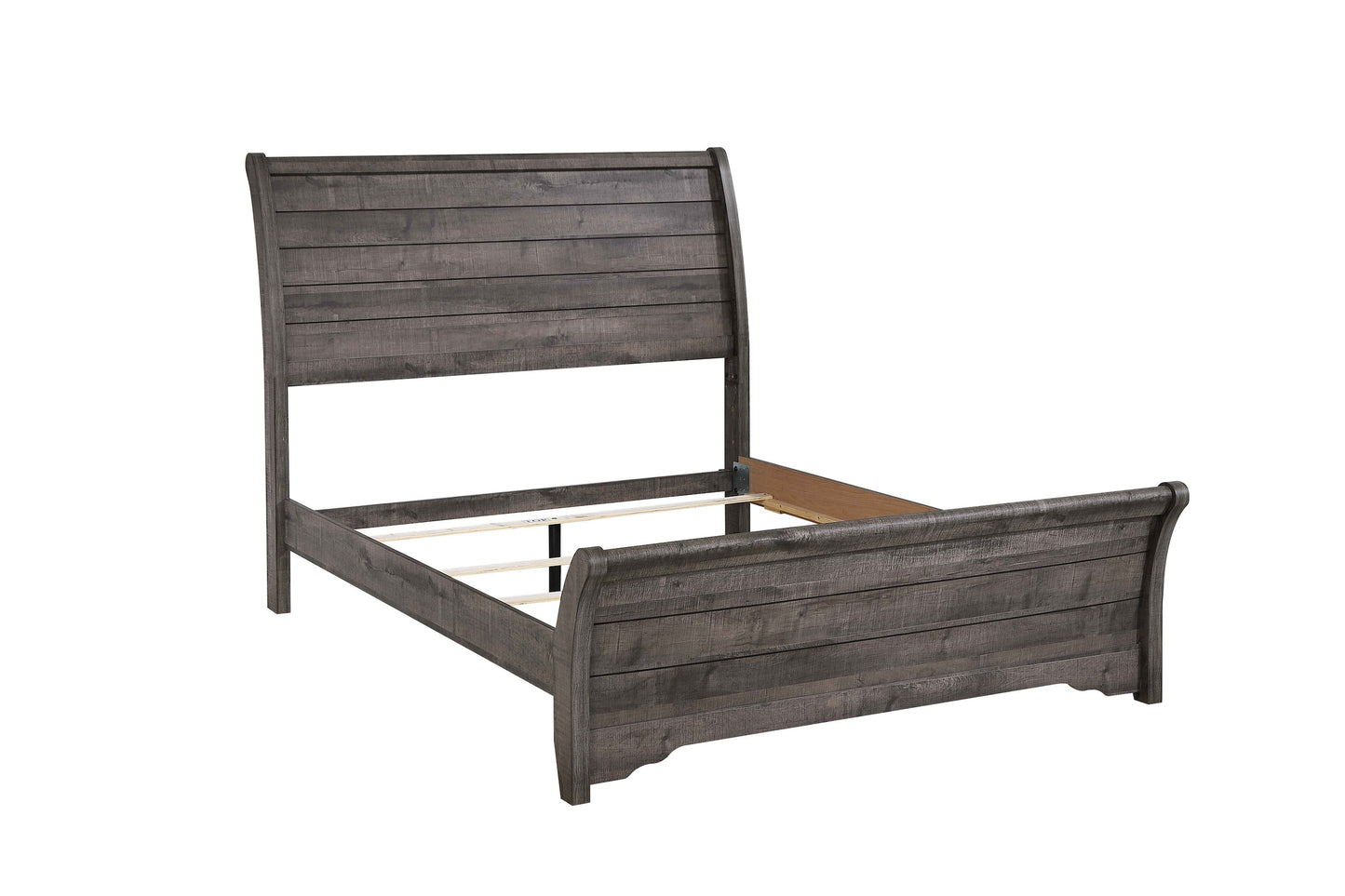 Coralee Gray Sleigh Bedroom Set - SET | B8100-K-HB | B8100-K-FB | B8100-KQ-RAIL | B8100-1 | B8100-11 - Luna Furniture - Dallas Store
