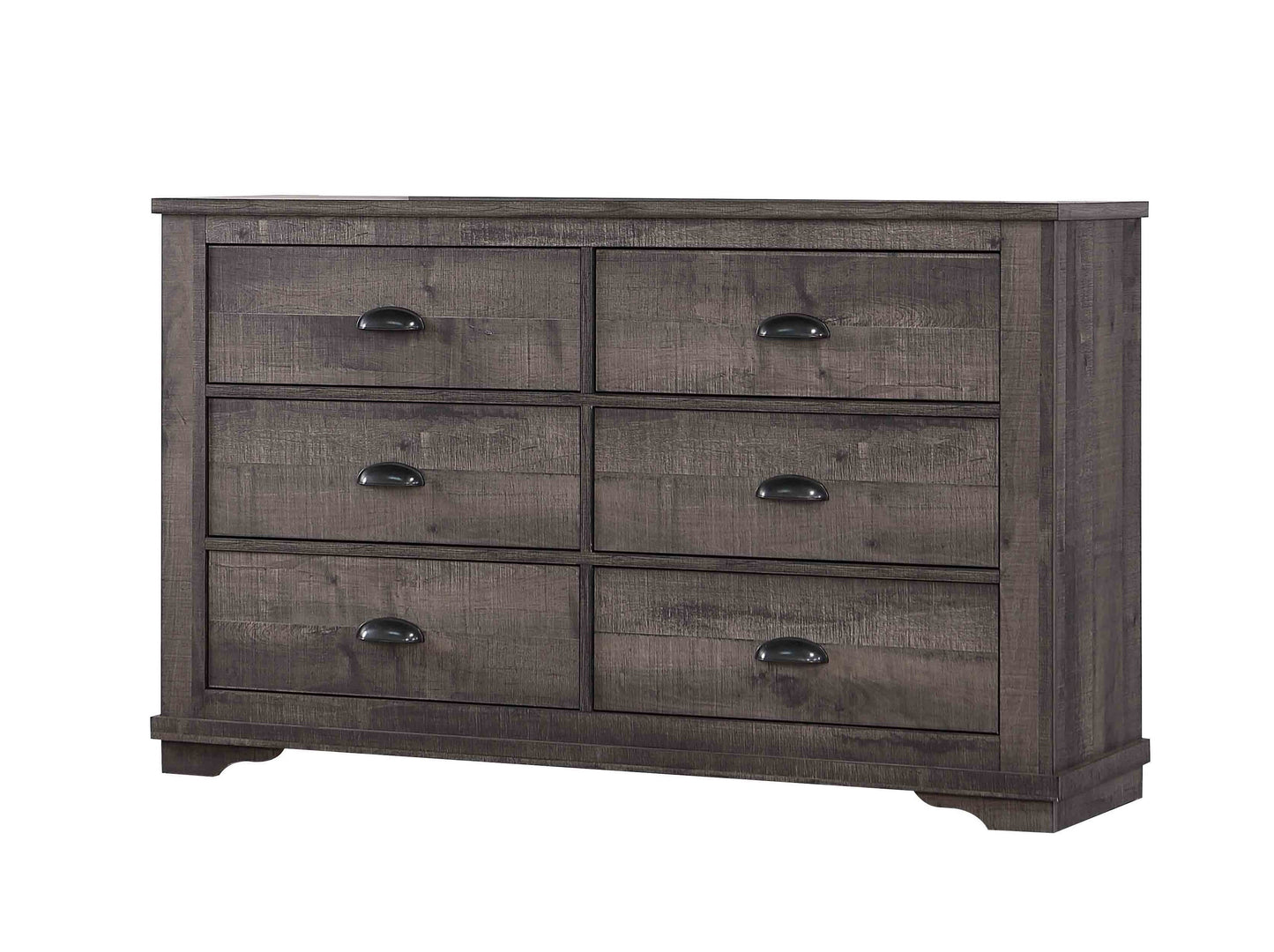 Coralee Gray Sleigh Bedroom Set - SET | B8100-K-HB | B8100-K-FB | B8100-KQ-RAIL | B8100-1 | B8100-11 - Luna Furniture - Dallas Store