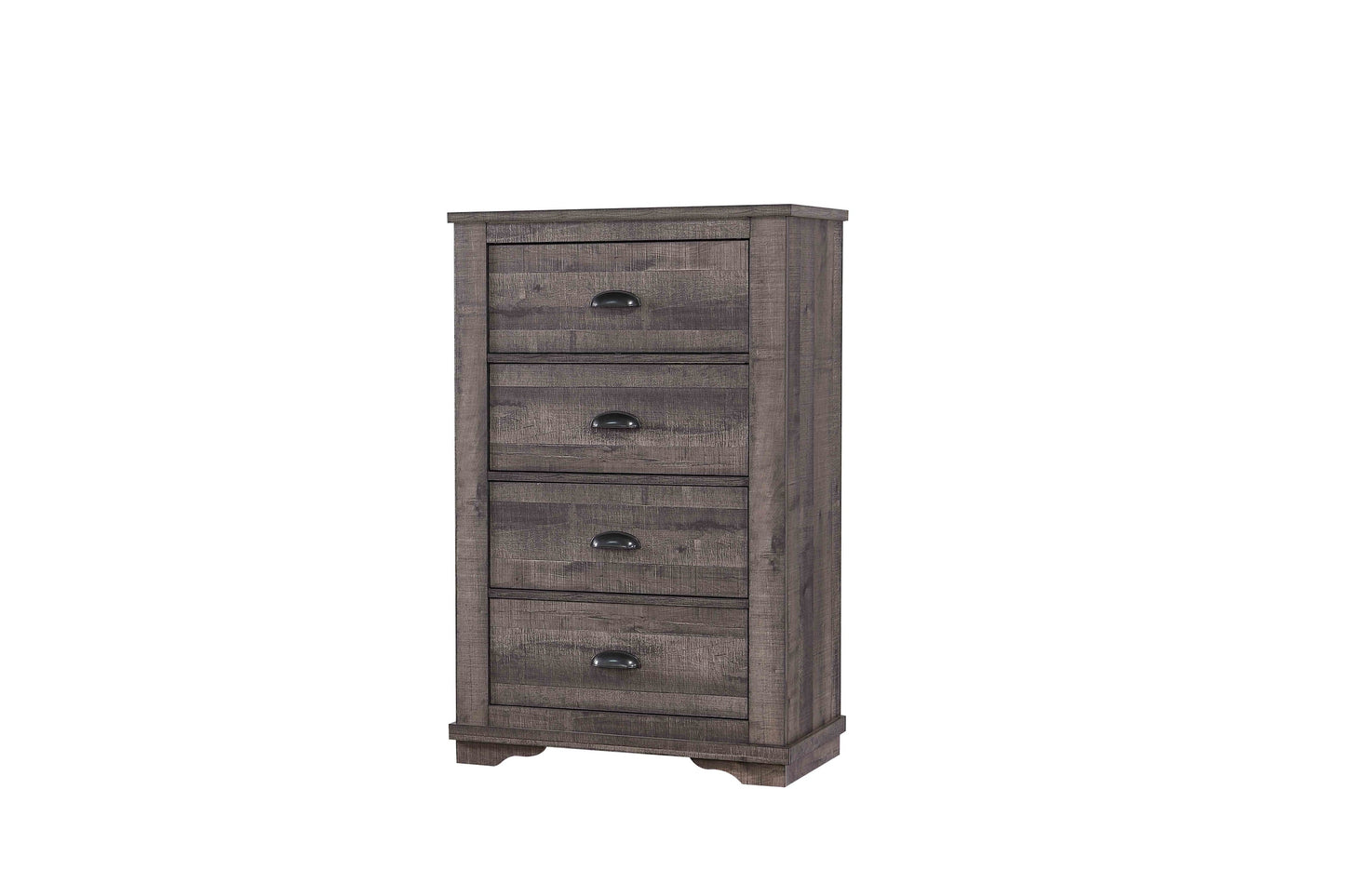 Coralee Gray Sleigh Bedroom Set - SET | B8100-K-HB | B8100-K-FB | B8100-KQ-RAIL | B8100-1 | B8100-11 - Luna Furniture - Dallas Store