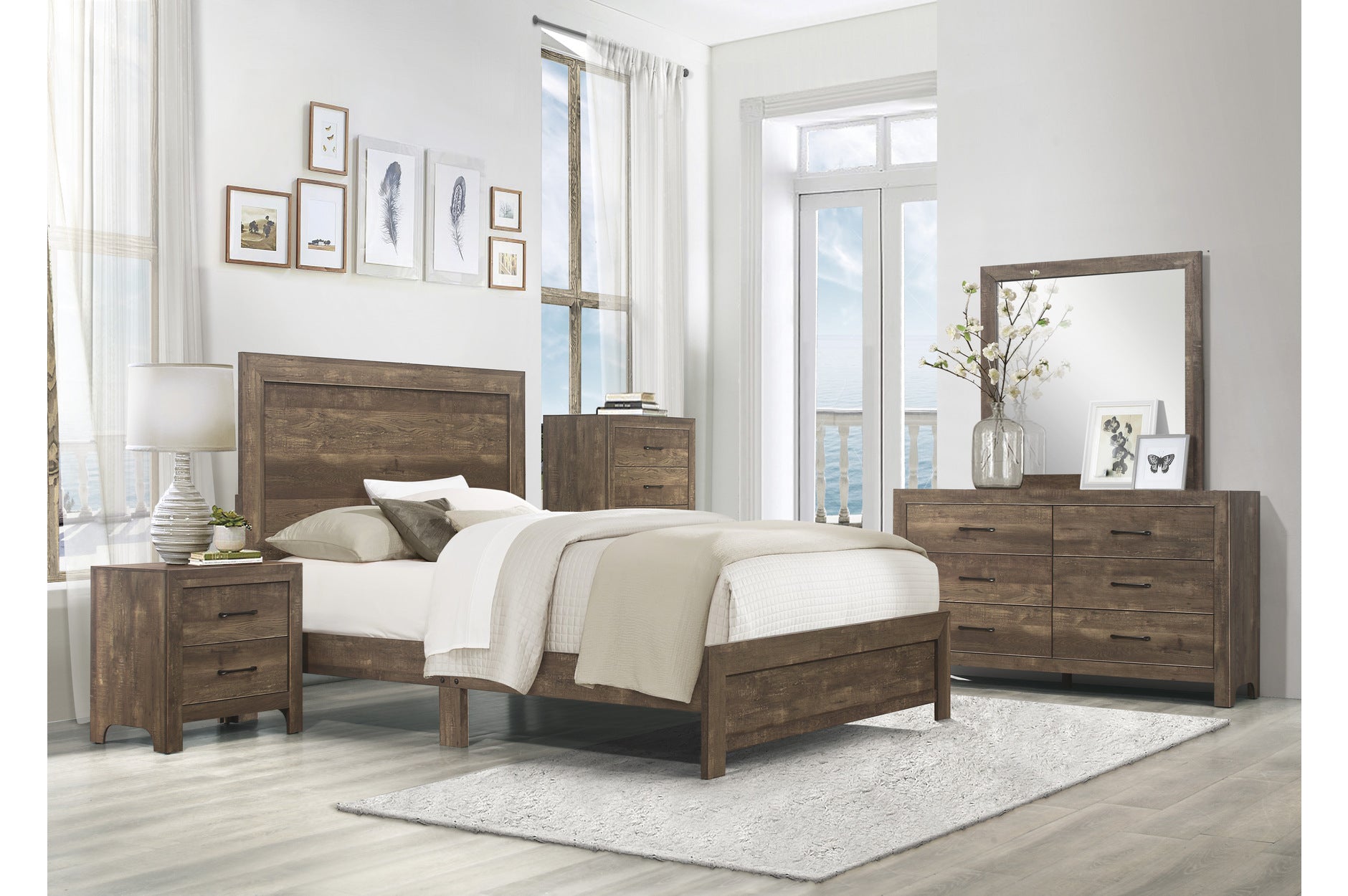 Corbin Brown Mirror (Mirror Only) - 1534-6 - Luna Furniture - Dallas Store