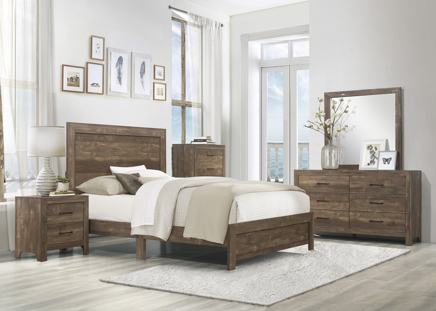 Corbin Brown Panel Youth Bedroom Set - SET | 1534F-1 | 1534-5 | 1534-6 | 1534-4 | 1534-9 - Luna Furniture - Dallas Store