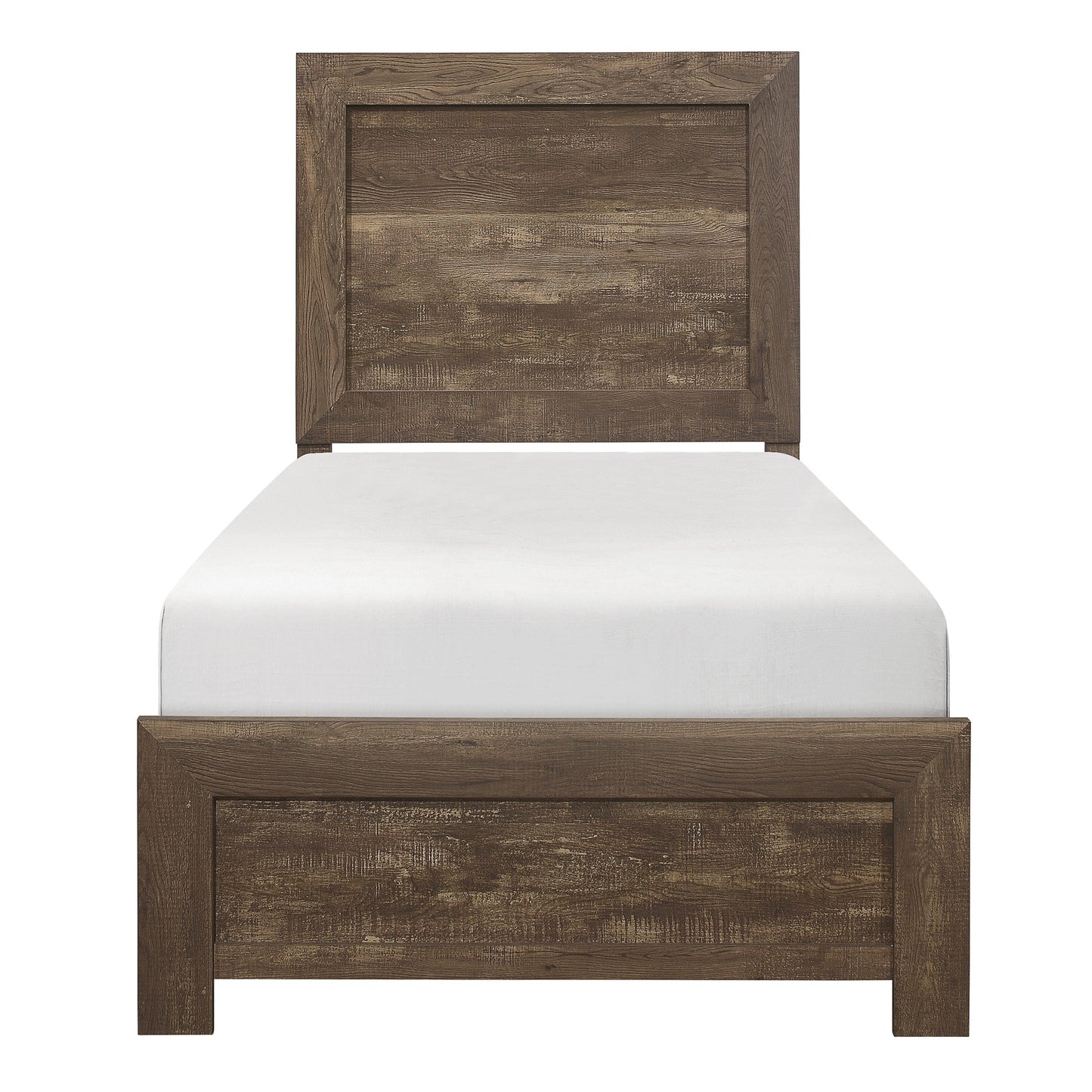 Corbin Brown Twin Panel Bed - 1534T-1 - Luna Furniture - Dallas Store