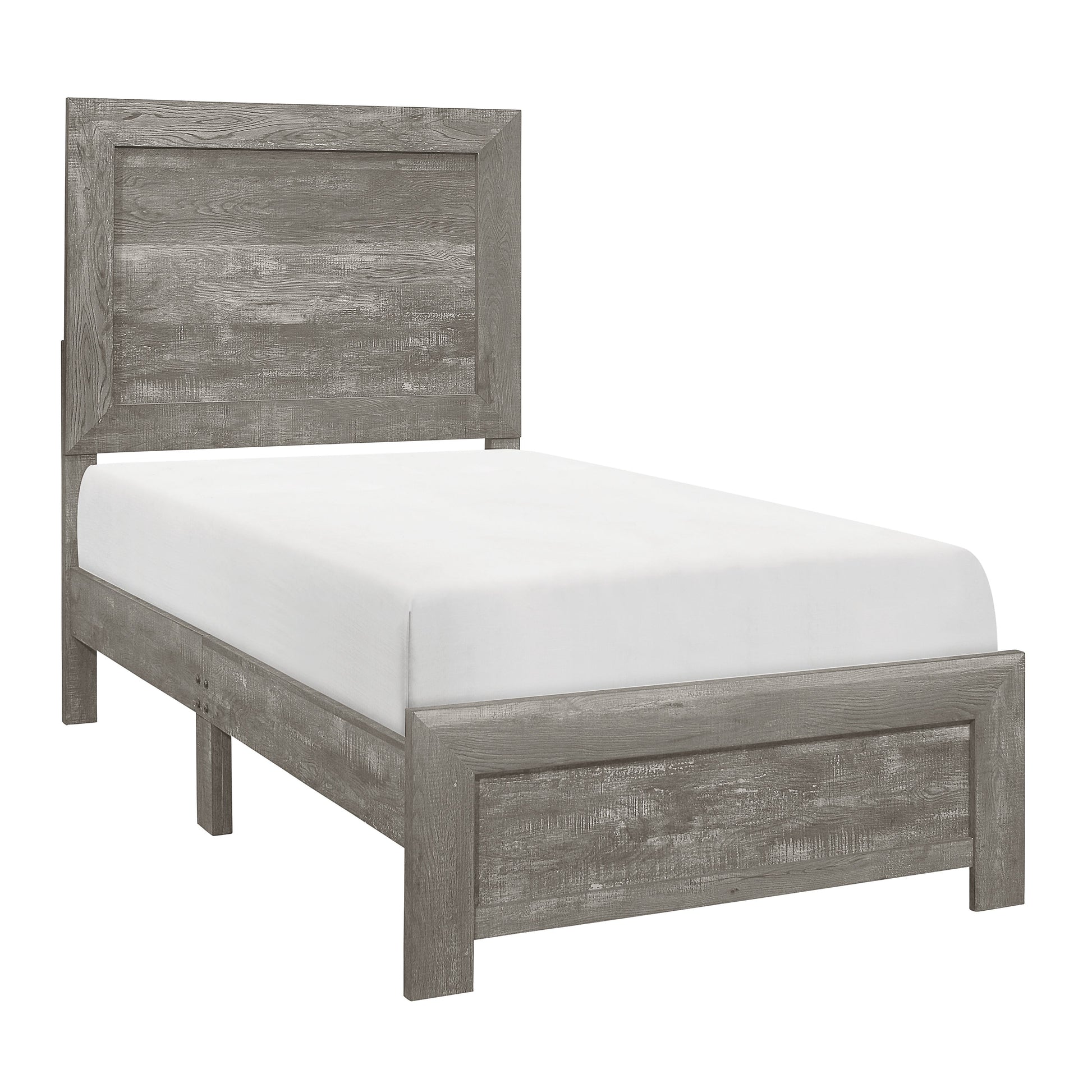 Corbin Gray Twin Panel Bed - 1534GYT-1 - Luna Furniture - Dallas Store