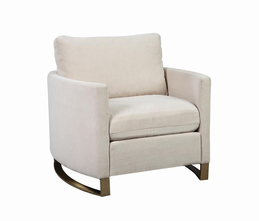 Corliss Beige Upholstered Arched Arms Chair - 508823 - Luna Furniture - Dallas Store