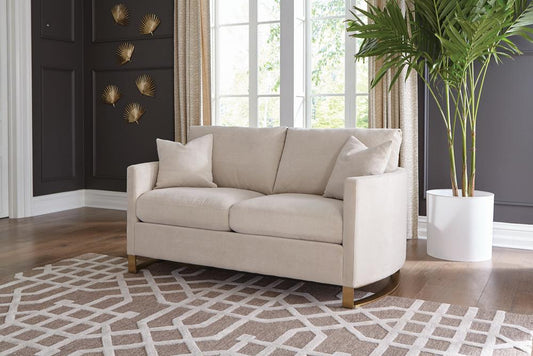 Corliss Upholstered Arched Arms Loveseat Beige - 508822 - Luna Furniture - Dallas Store
