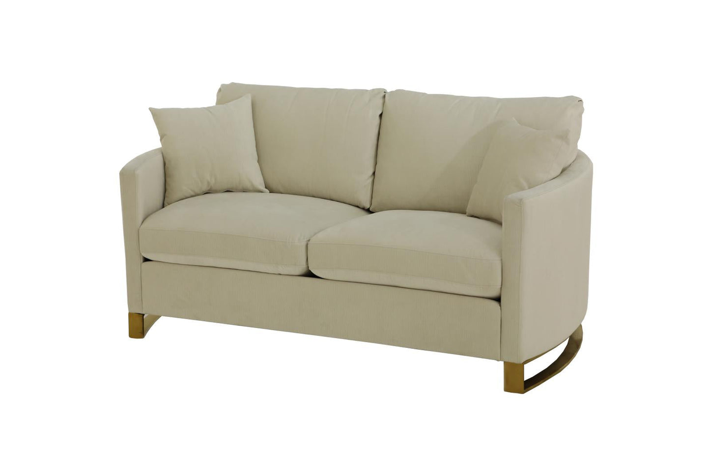 Corliss Upholstered Arched Arms Loveseat Beige - 508822 - Luna Furniture - Dallas Store