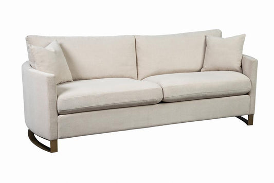 Corliss Upholstered Arched Arms Sofa Beige - 508821 - Luna Furniture - Dallas Store