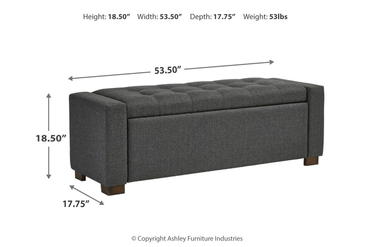 Cortwell Gray Storage Bench - A3000224 - Luna Furniture - Dallas Store
