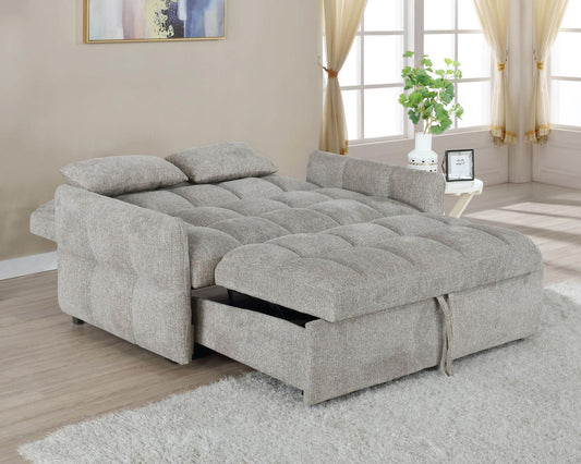 Cotswold Tufted Cushion Sleeper Sofa Bed Beige - 508307 - Luna Furniture - Dallas Store