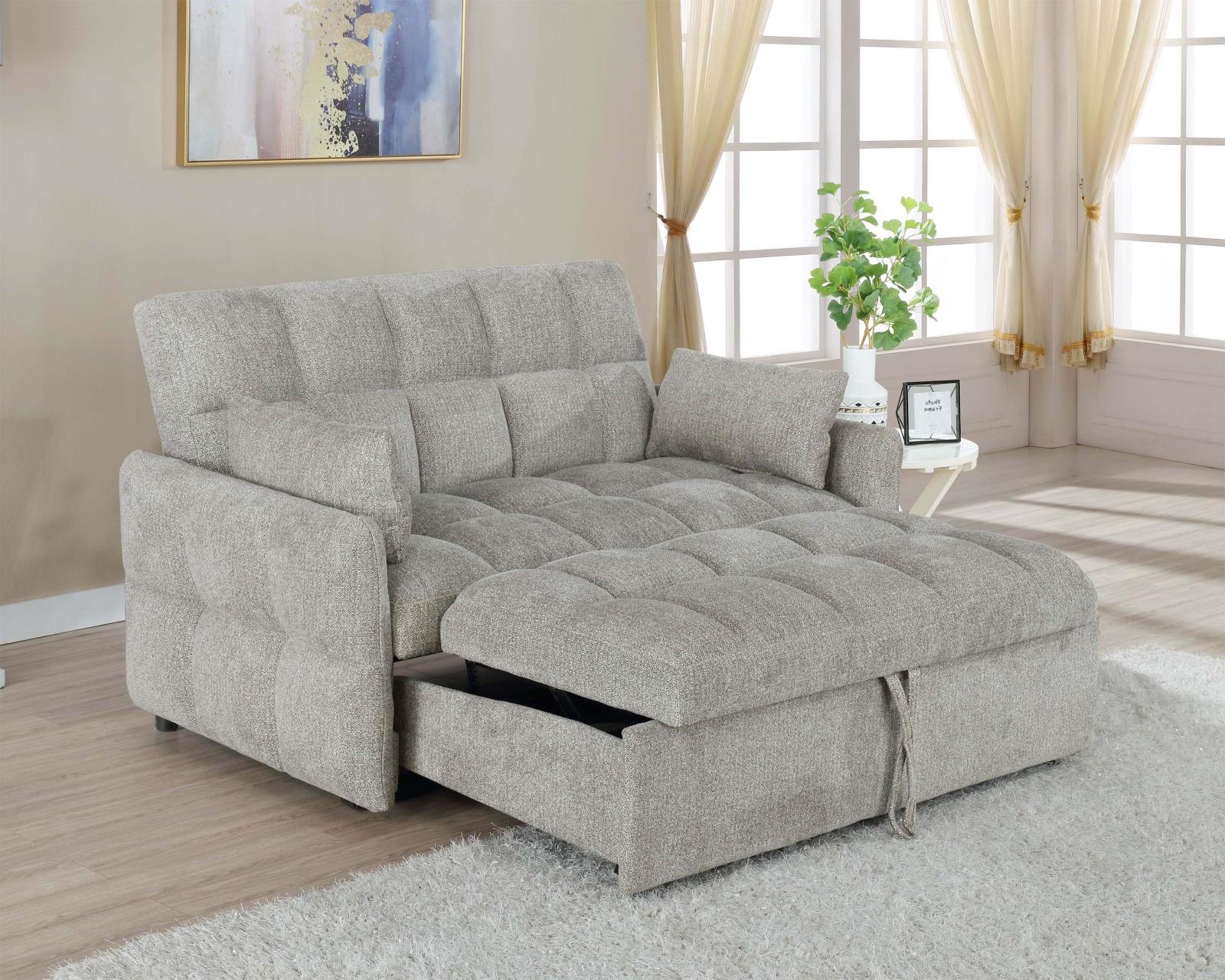 Cotswold Tufted Cushion Sleeper Sofa Bed Beige - 508307 - Luna Furniture - Dallas Store