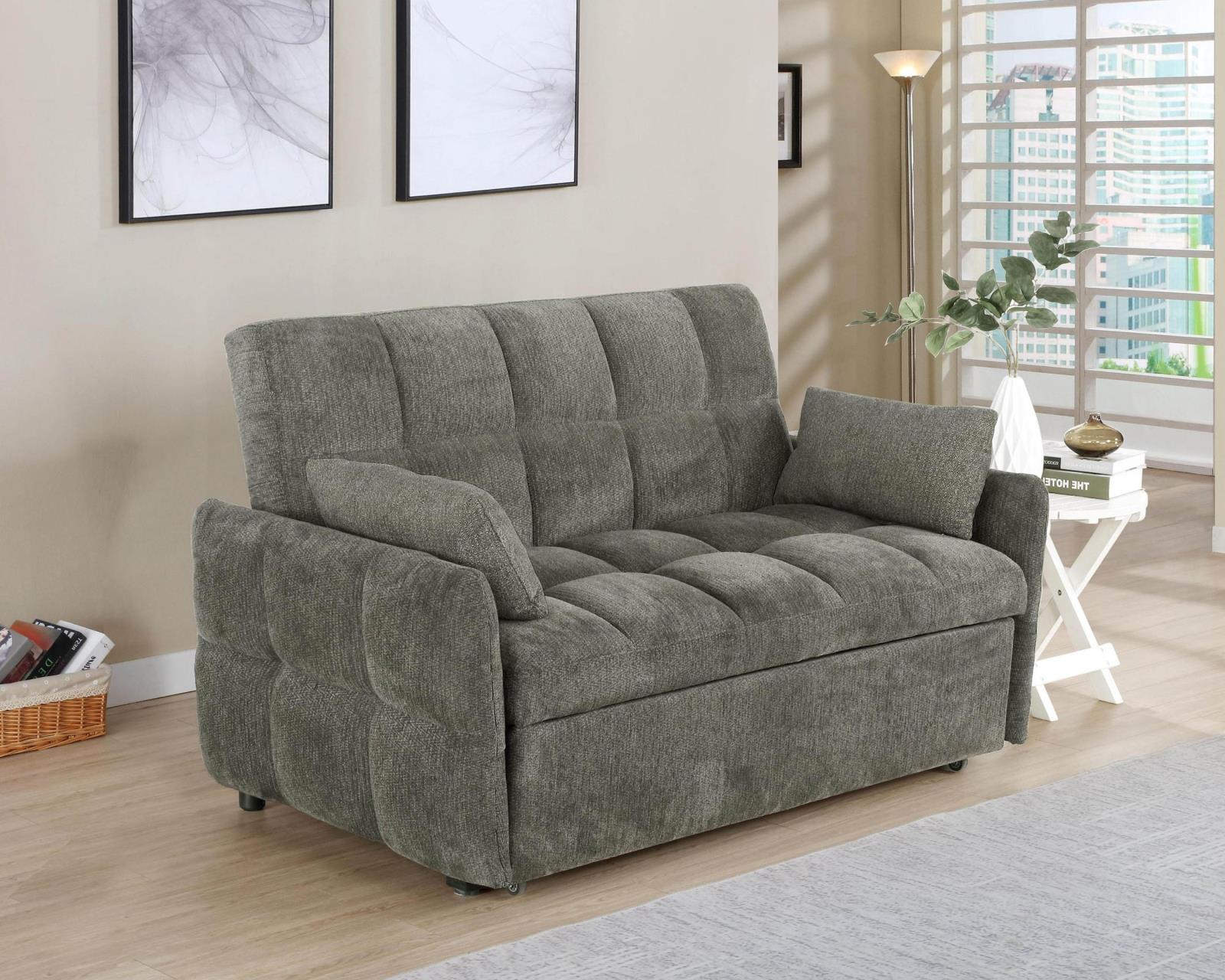 Cotswold Tufted Cushion Sleeper Sofa Bed Brown - 508308 - Luna Furniture - Dallas Store