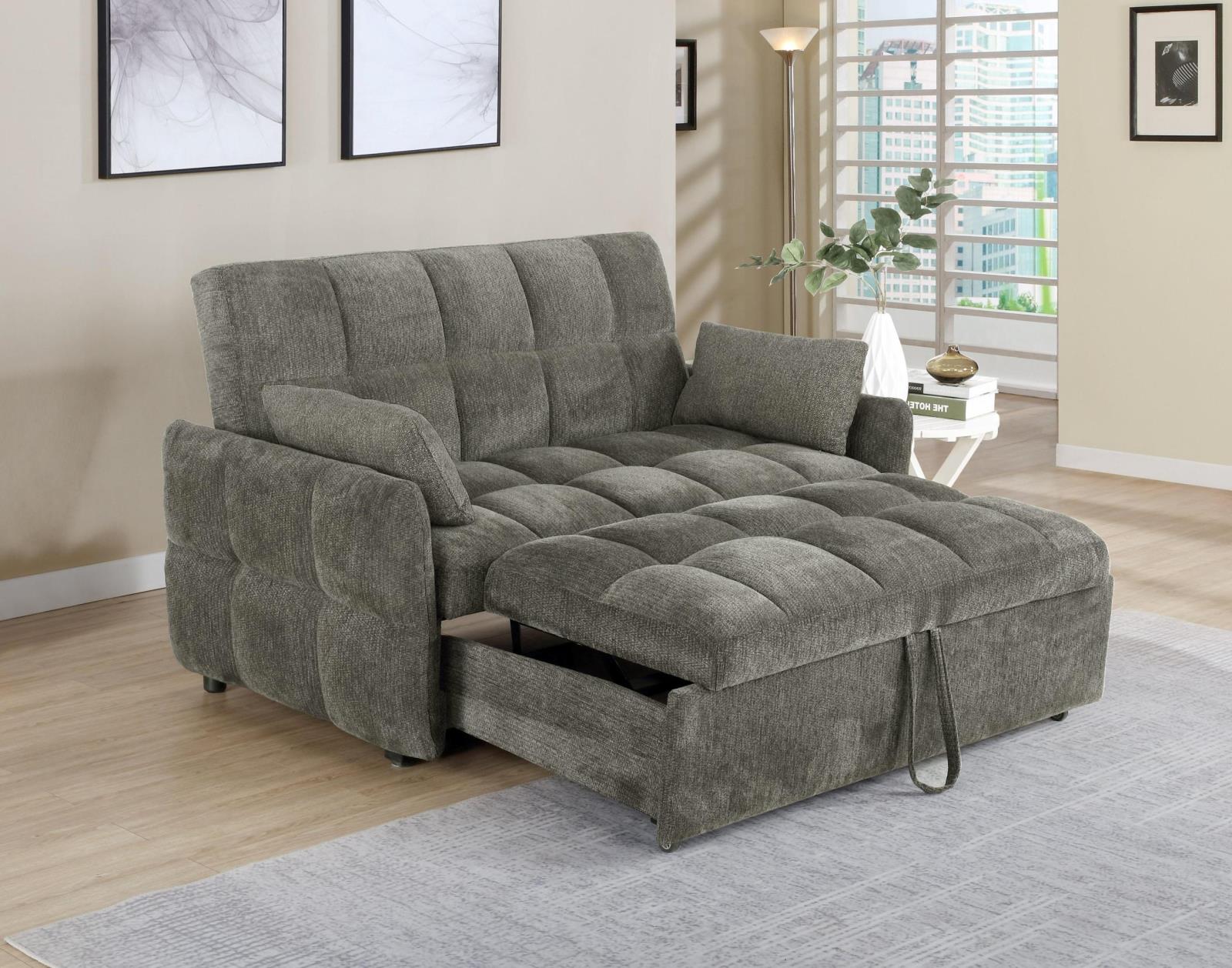 Cotswold Tufted Cushion Sleeper Sofa Bed Brown - 508308 - Luna Furniture - Dallas Store