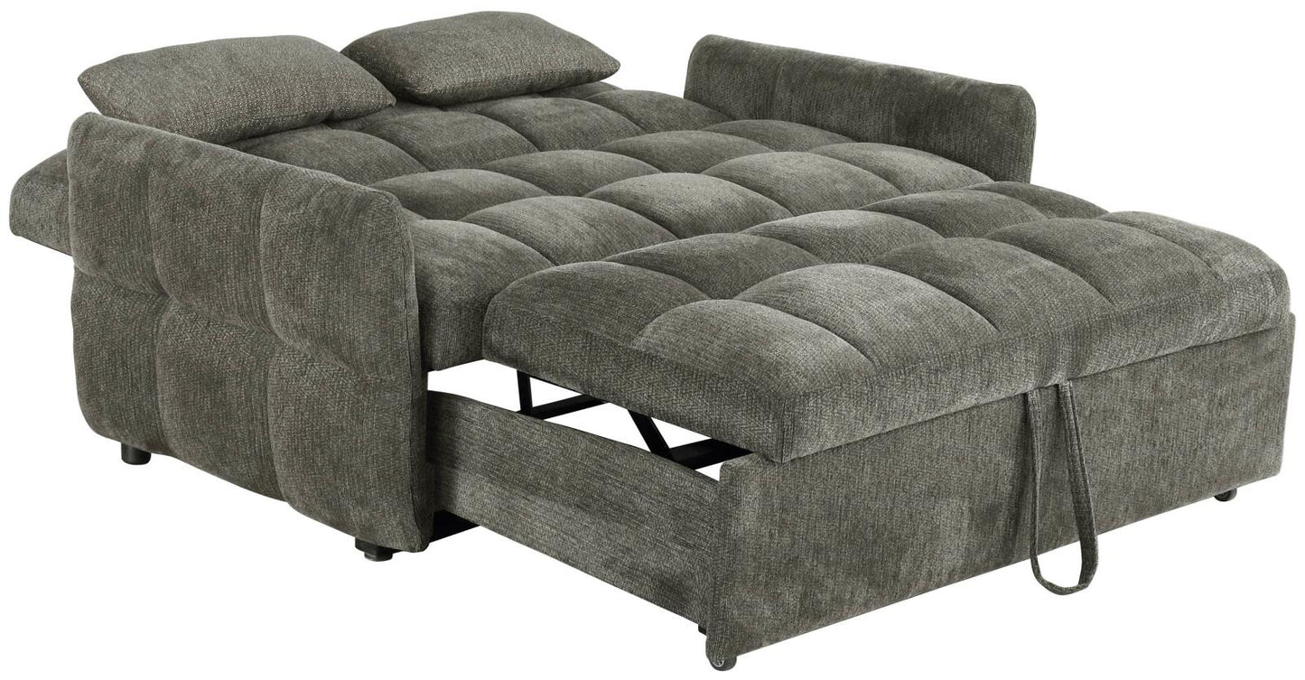 Cotswold Tufted Cushion Sleeper Sofa Bed Brown - 508308 - Luna Furniture - Dallas Store