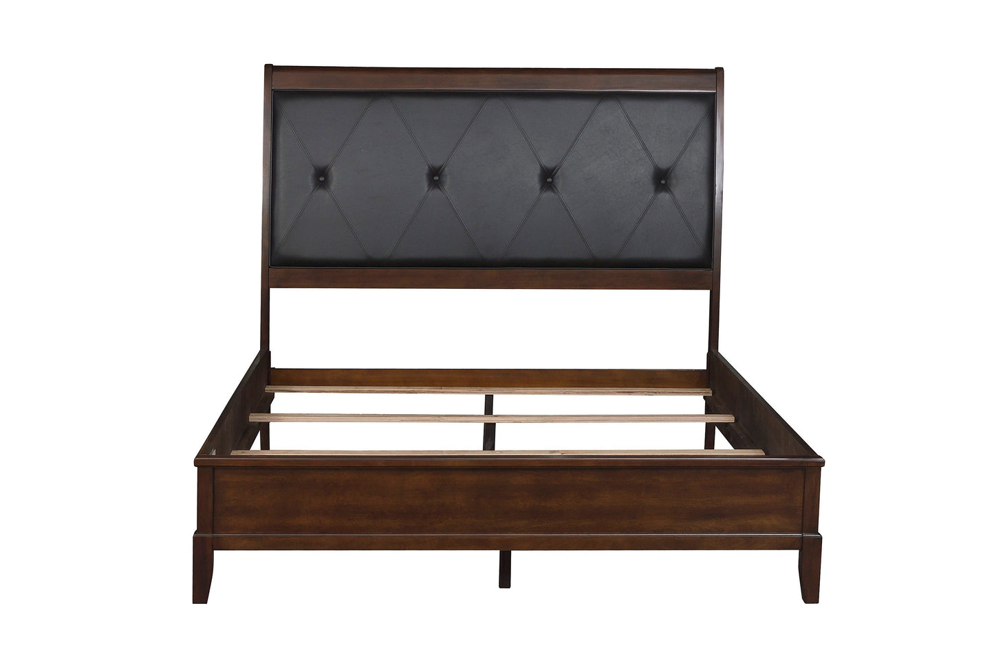 Cotterill Cherry Queen Upholstered Panel Bed - SET | 1730-1 | 1730-2 | 1730-3 - Luna Furniture - Dallas Store