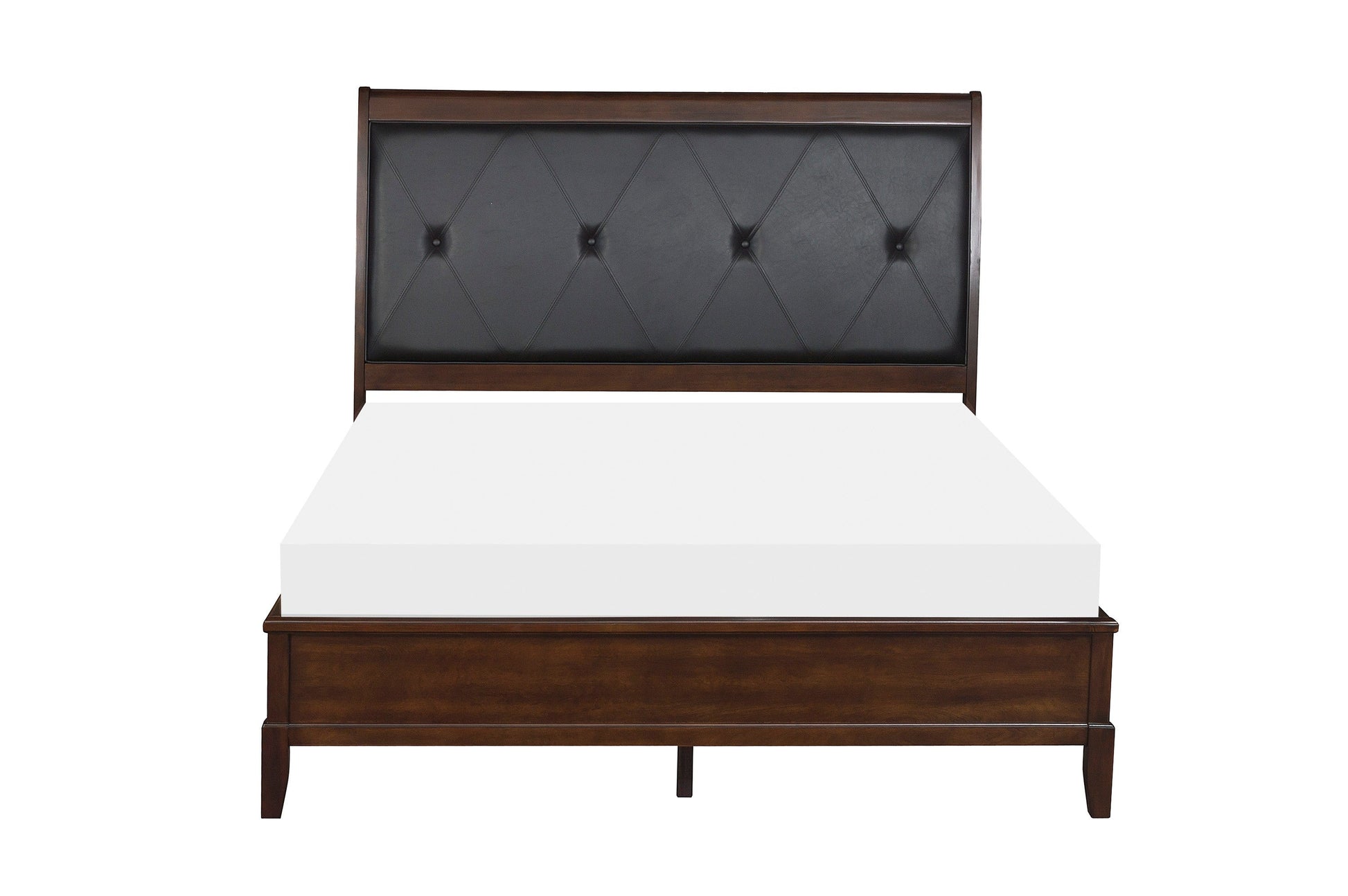 Cotterill Cherry Upholstered Panel Bedroom Set - SET | 1730-1 | 1730-2 | 1730-3 | 1730-5 | 1730-6 - Luna Furniture - Dallas Store