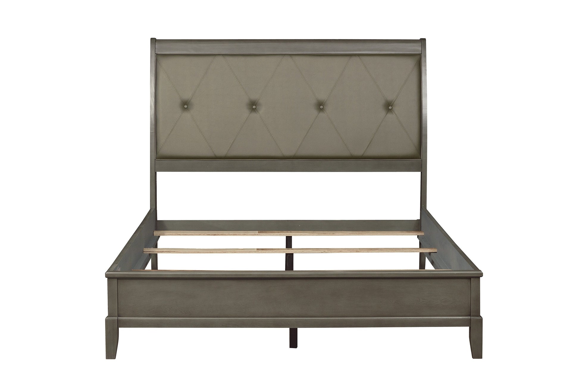 Cotterill Gray Queen Upholstered Panel Bed - SET | 1730GY-1 | 1730GY-2 | 1730GY-3 - Luna Furniture - Dallas Store