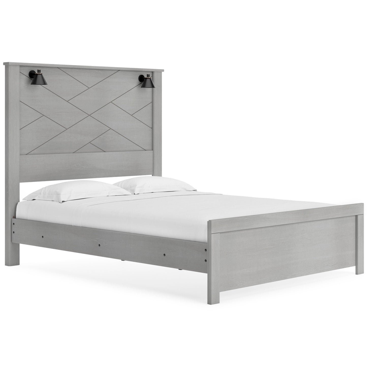 Cottonburg Light Gray/White Lighted Panel Bedroom Set - SET | B1192-56 | B1192-58 | B1192-99 | B1192-31 | B1192-36 - Luna Furniture - Dallas Store