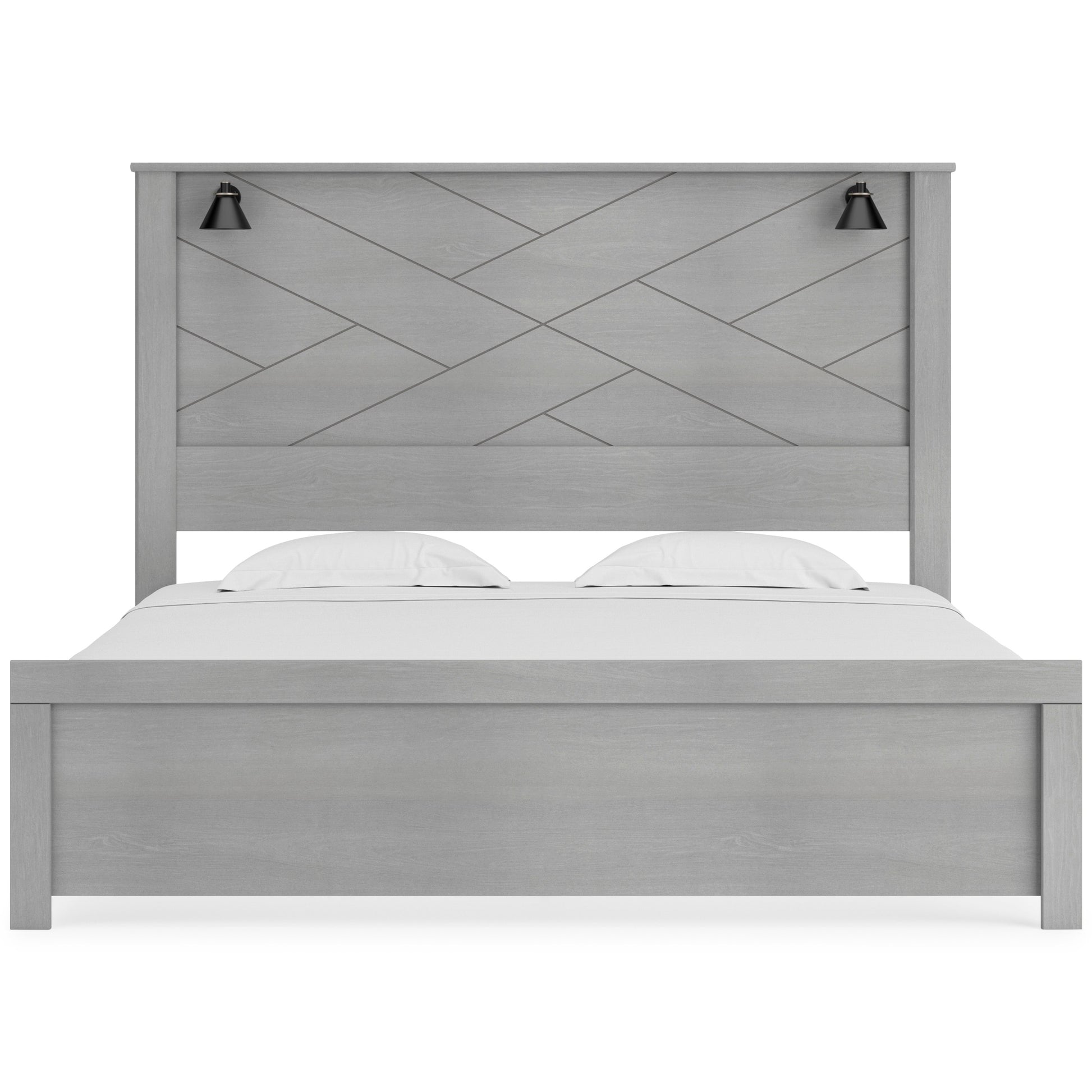 Cottonburg Light Gray/White Lighted Panel Bedroom Set - SET | B1192-56 | B1192-58 | B1192-99 | B1192-31 | B1192-36 - Luna Furniture - Dallas Store