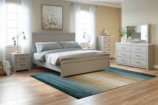 Cottonburg Light Gray/White Panel Bedroom Set - SET | B1192-71 | B1192-96 | B1192-31 | B1192-92 - Luna Furniture - Dallas Store