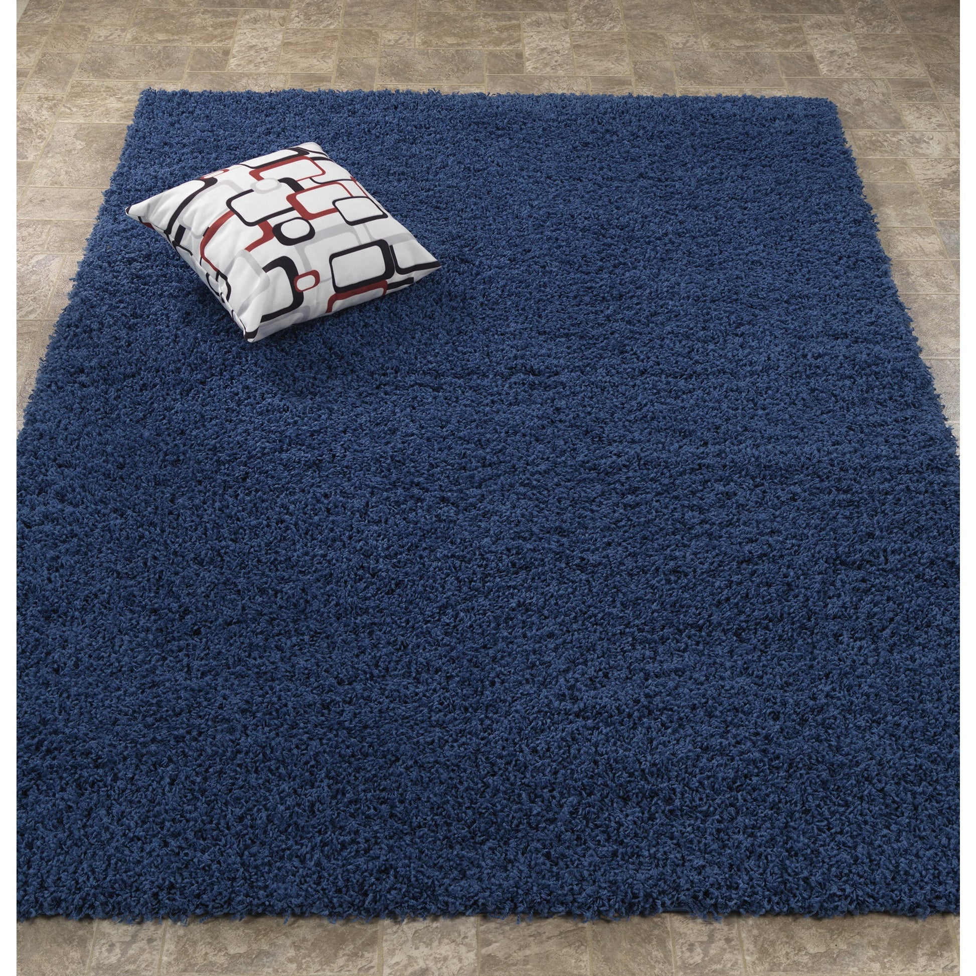 Cozy Solid Navy Blue Shaggy Area Rug - 8X10 - SHG2866- 8X10 - Luna Furniture - Dallas Store