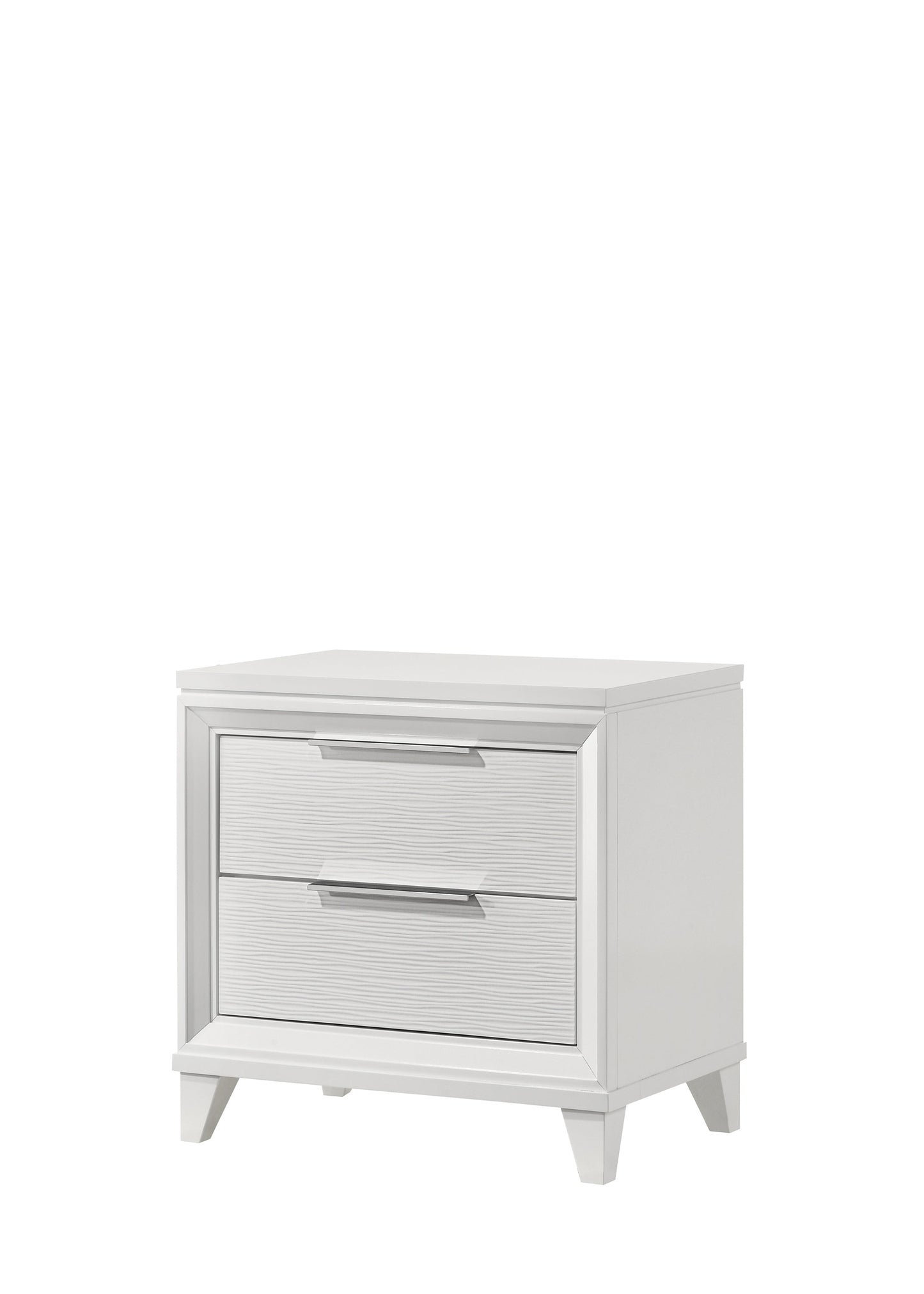 Cressida White Upholstered LED Panel Bedroom Set - SET | B7300-Q-HB | B7300-Q-FB | B7300-KQ-RAIL | B7300-2 | B7300-4 - Luna Furniture - Dallas Store