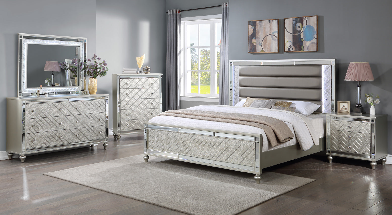 Cristian Champagne Nightstand - B1680-2N - Luna Furniture - Dallas Store