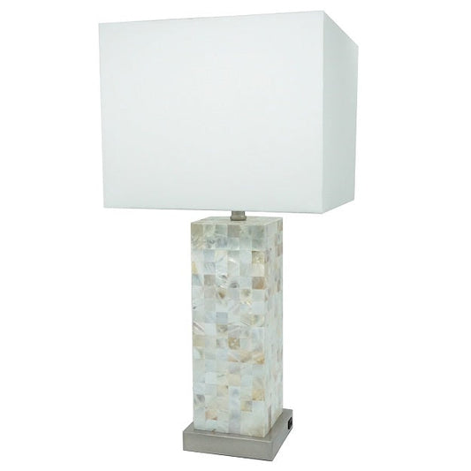 Crown White and Gray Table Lamp - 6212T - Luna Furniture - Dallas Store