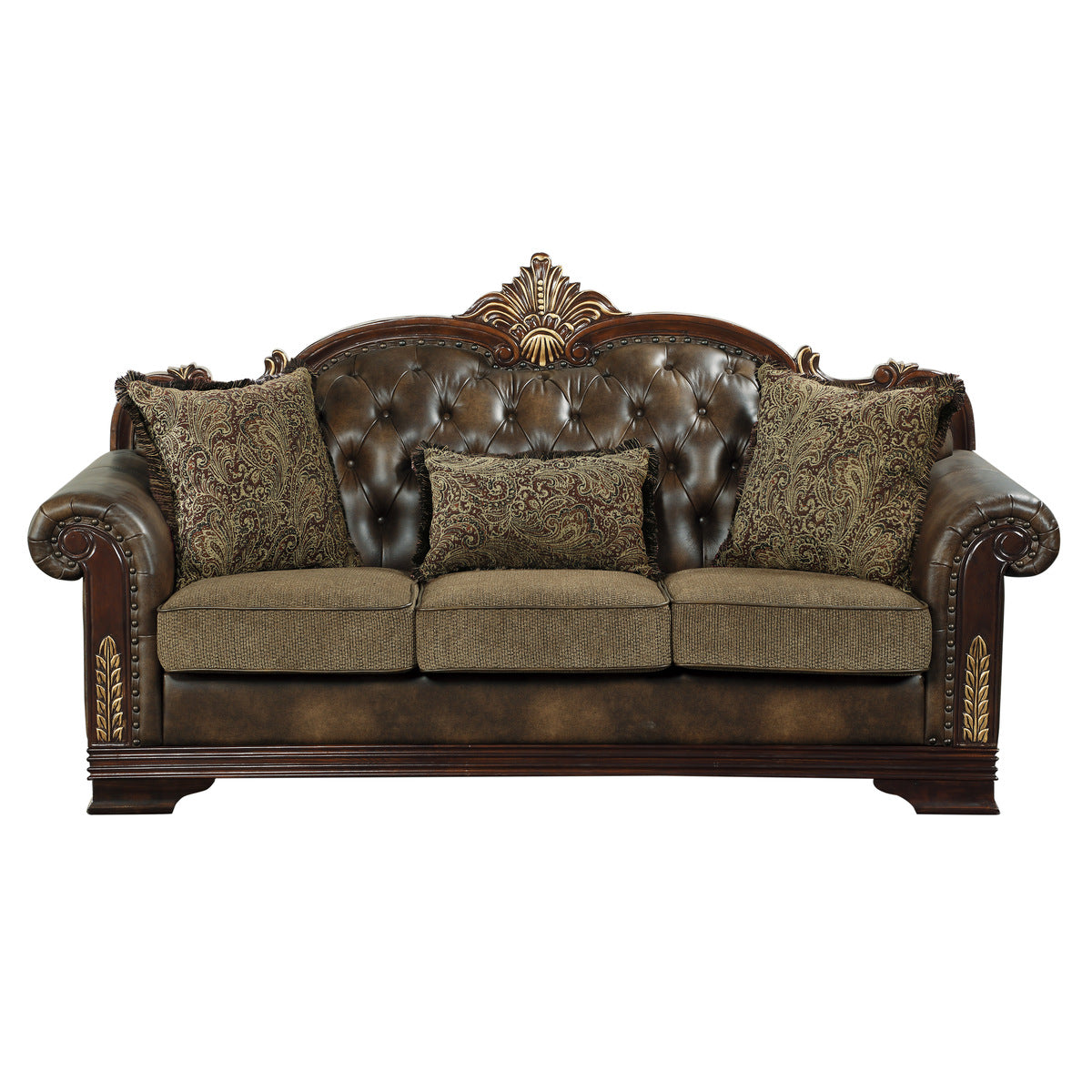 Croydon Dark Cherry Living Room Set - SET | 9815-1A | 9815-1B | 9815-2A | 9815-2B | 9815-3A | 9815-3B - Luna Furniture - Dallas Store