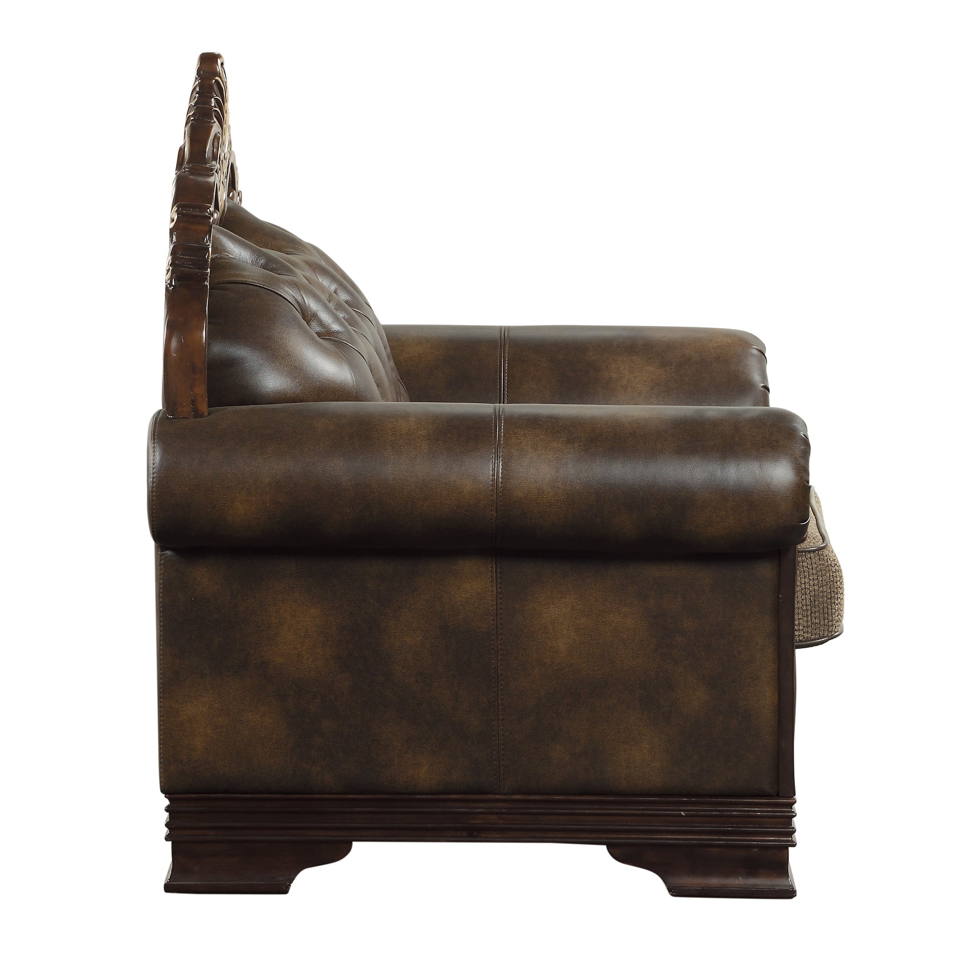 Croydon Dark Cherry Loveseat - SET | 9815-2A | 9815-2B - Luna Furniture - Dallas Store