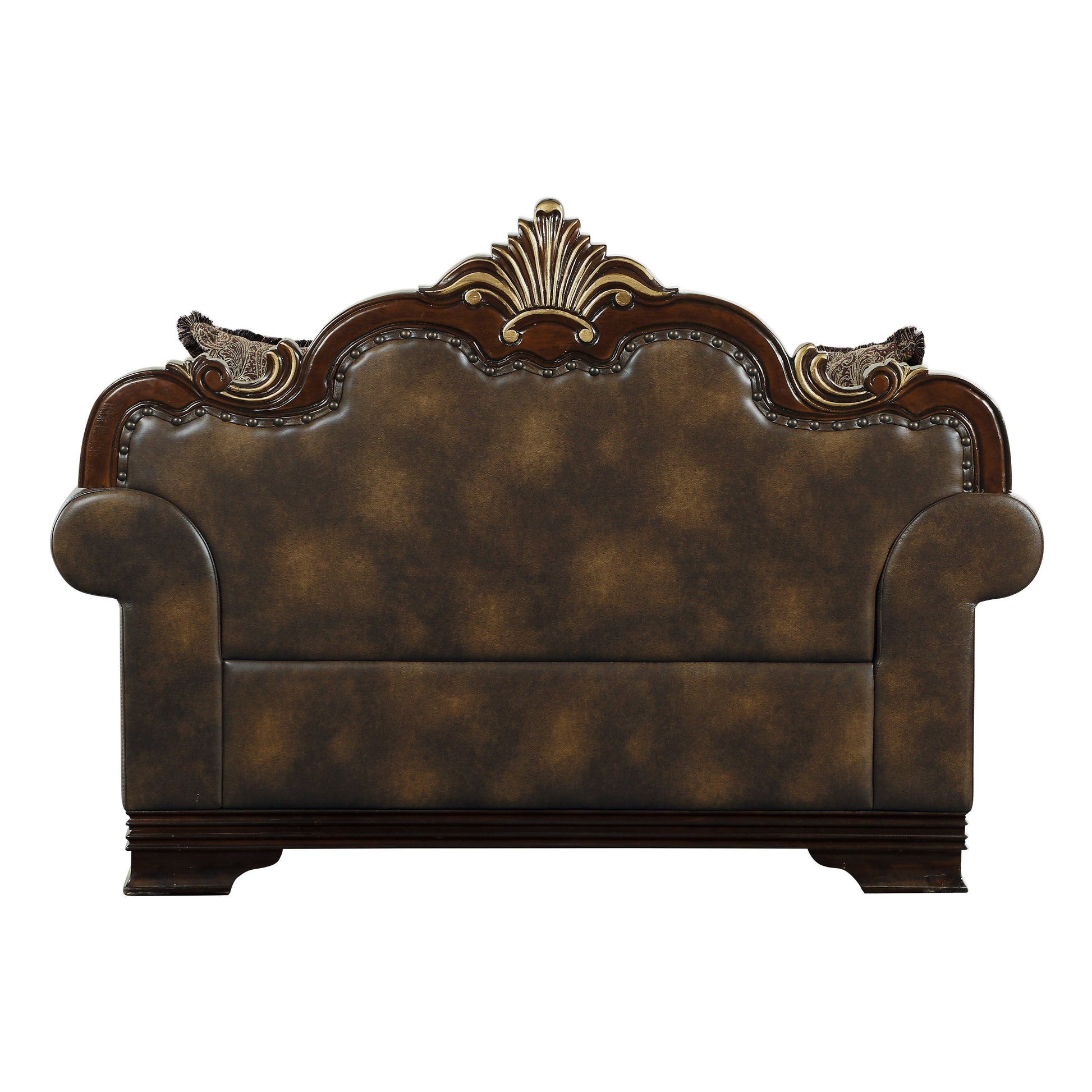 Croydon Dark Cherry Loveseat - SET | 9815-2A | 9815-2B - Luna Furniture - Dallas Store