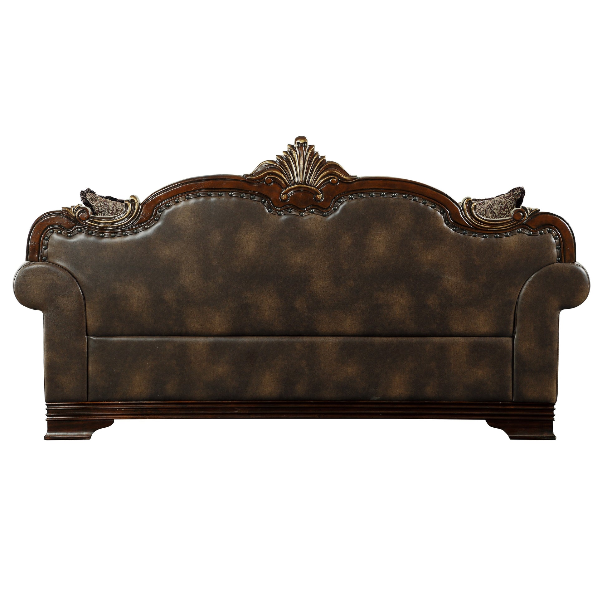 Croydon Dark Cherry Sofa - SET | 9815-3A | 9815-3B - Luna Furniture - Dallas Store