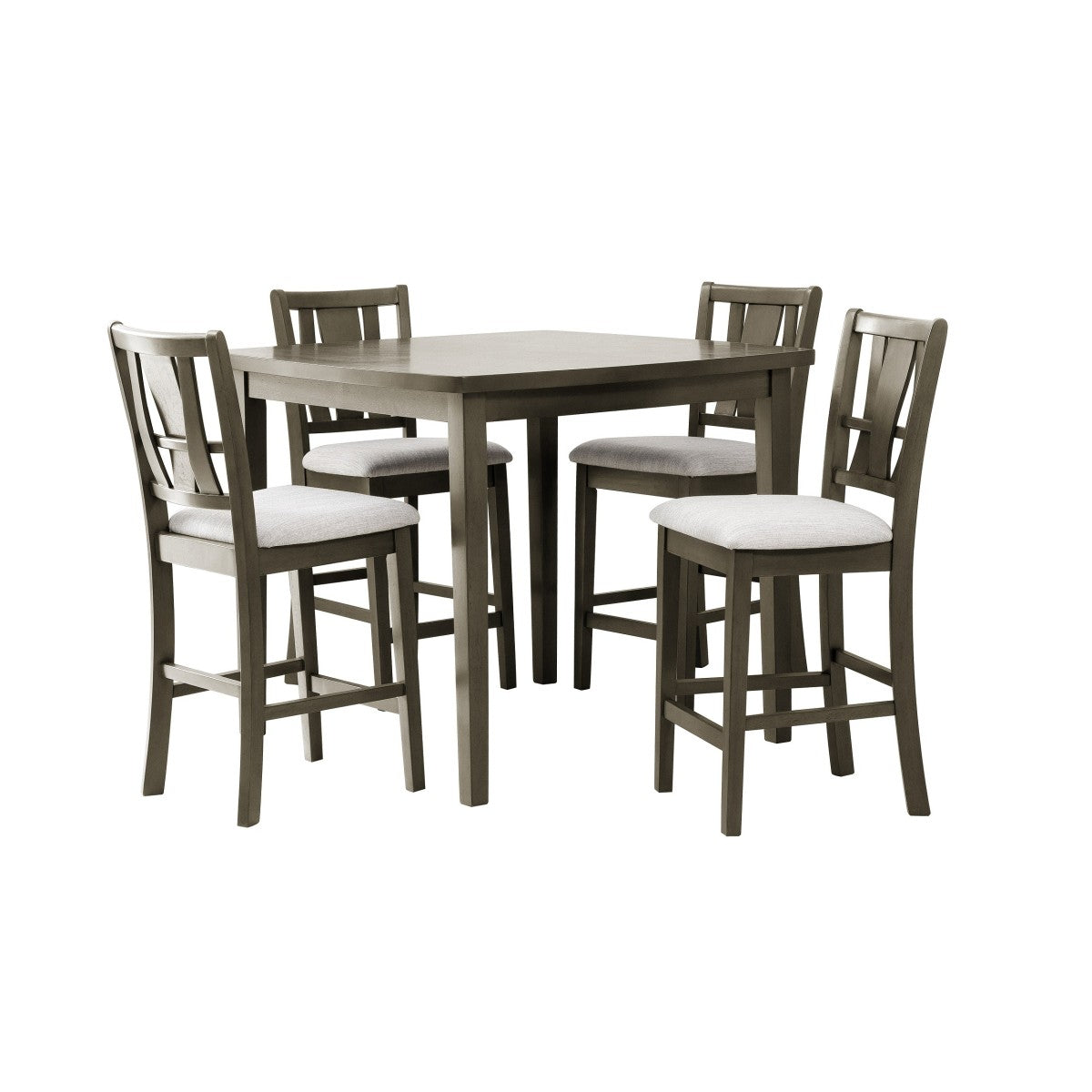 Cruz Gray Mindy 5-Piece Counter Height Set - SH1156GRY-36 - Luna Furniture - Dallas Store