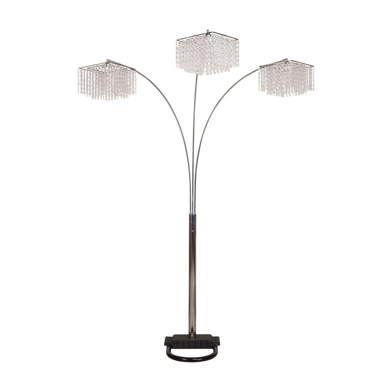 Crystal Chrome 87" Floor Lamp - 6217F-SV - Luna Furniture - Dallas Store