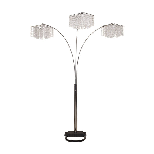 Crystal Chrome 87" Floor Lamp - 6217F-SV - Luna Furniture - Dallas Store