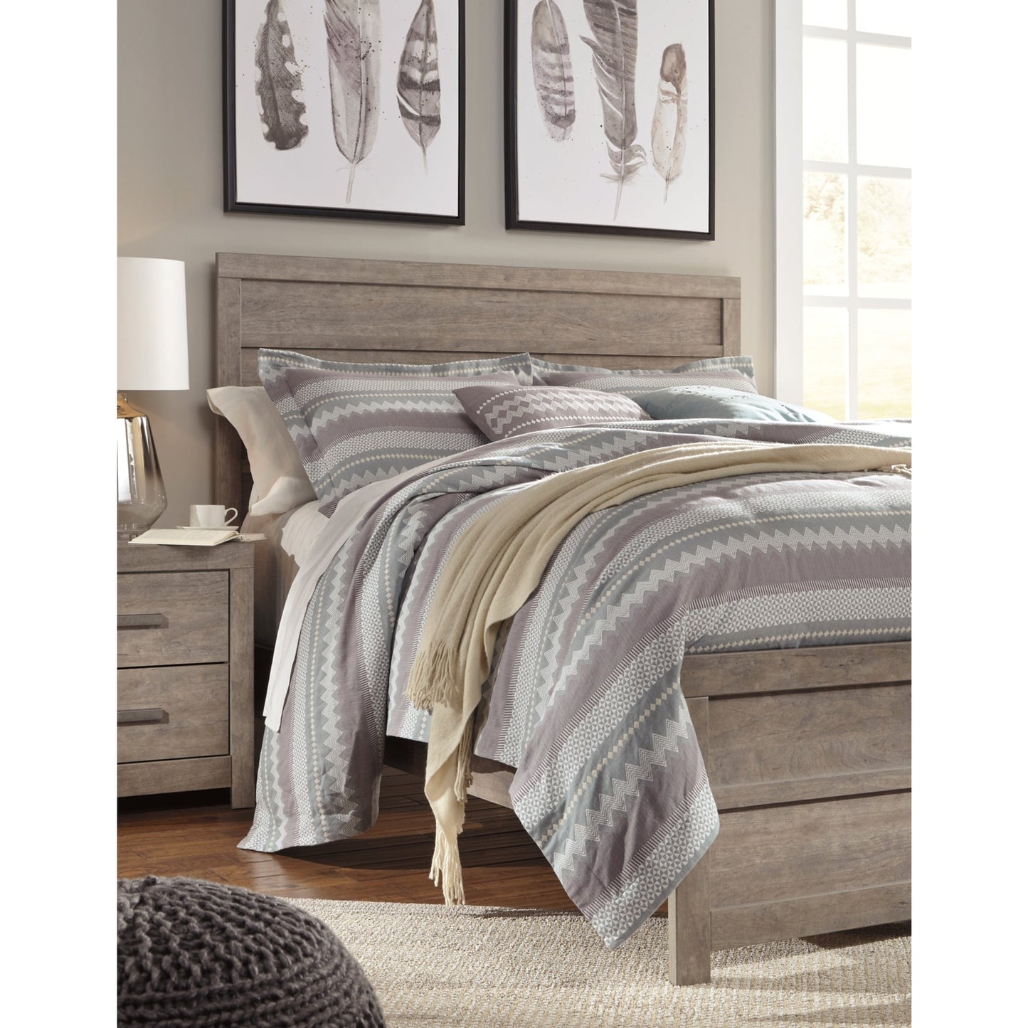 Culverbach Gray Panel Bedroom Set - SET | B070-72 | B070-97 | B070-31 | B070-36 | B070-92 | B070-46 - Luna Furniture - Dallas Store
