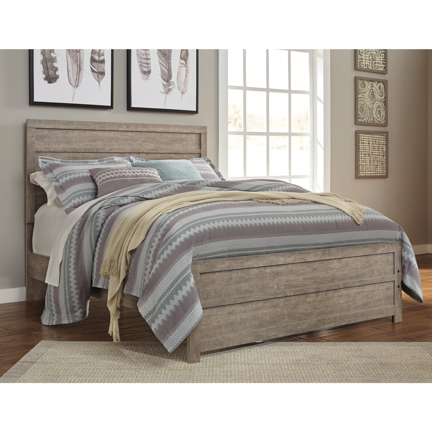 Culverbach Gray Panel Bedroom Set - SET | B070-72 | B070-97 | B070-31 | B070-36 | B070-92 | B070-46 - Luna Furniture - Dallas Store