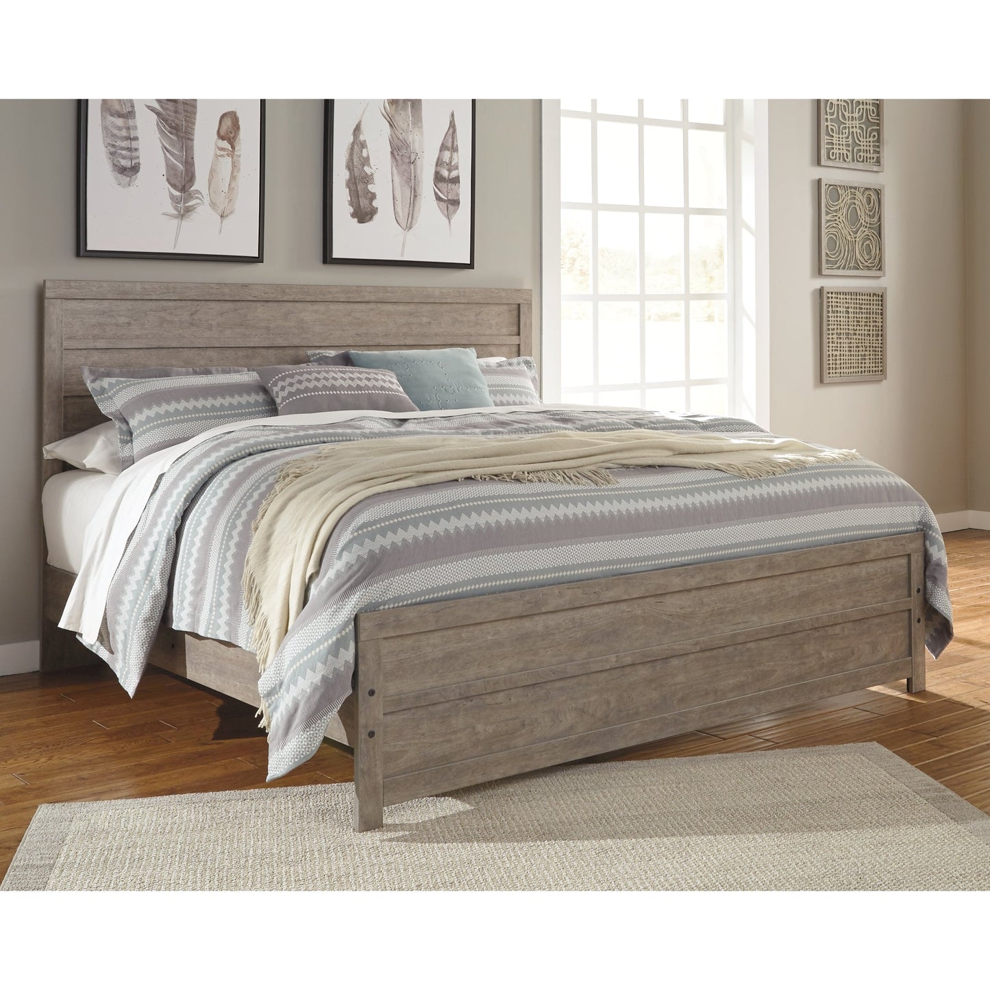 Culverbach Gray Panel Bedroom Set - SET | B070-72 | B070-97 | B070-31 | B070-36 | B070-92 | B070-46 - Luna Furniture - Dallas Store