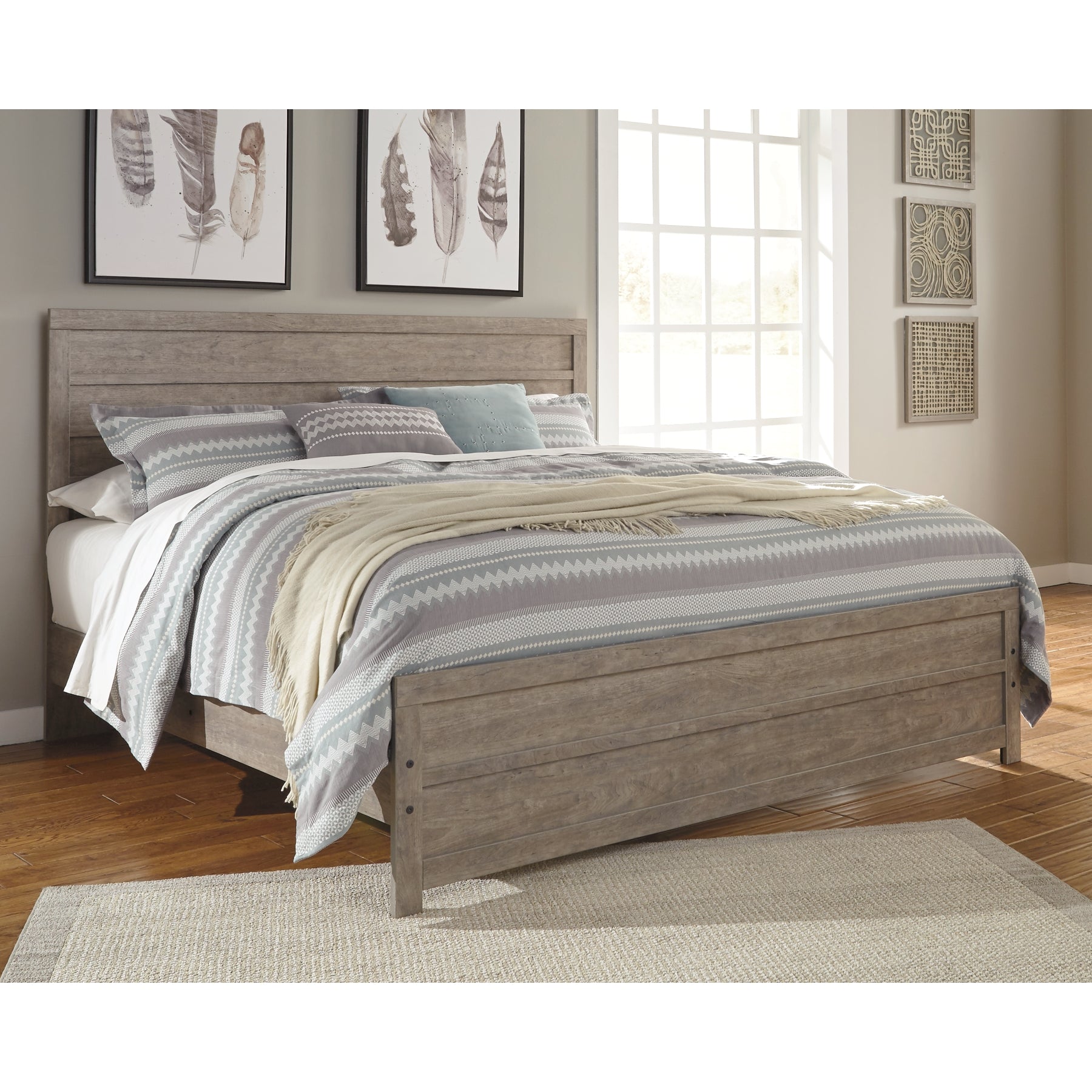 Culverbach Gray Panel Bedroom Set - SET | B070-72 | B070-97 | B070-31 | B070-36 | B070-92 | B070-46 - Luna Furniture - Dallas Store