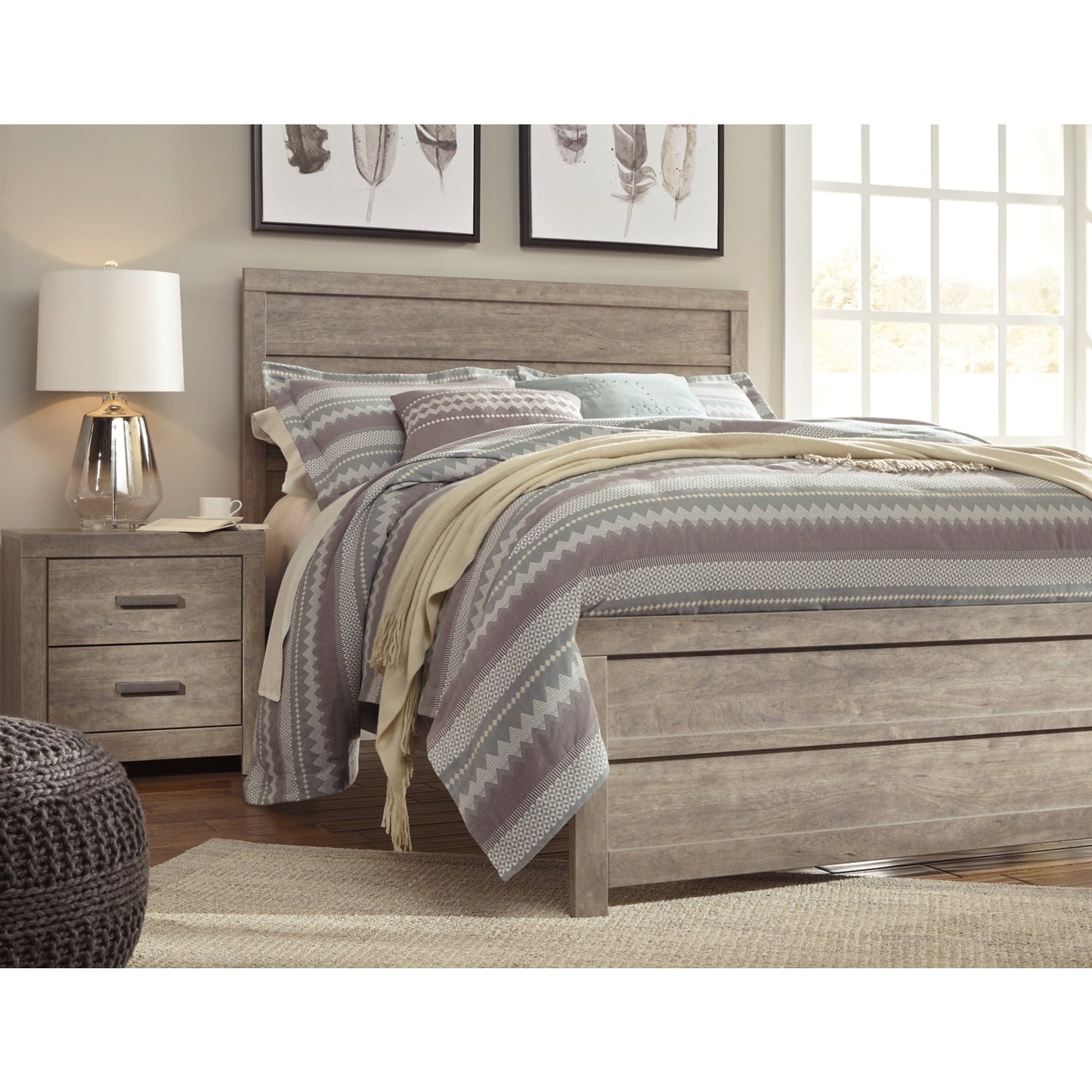 Culverbach Gray Panel Bedroom Set - SET | B070-72 | B070-97 | B070-31 | B070-36 | B070-92 | B070-46 - Luna Furniture - Dallas Store