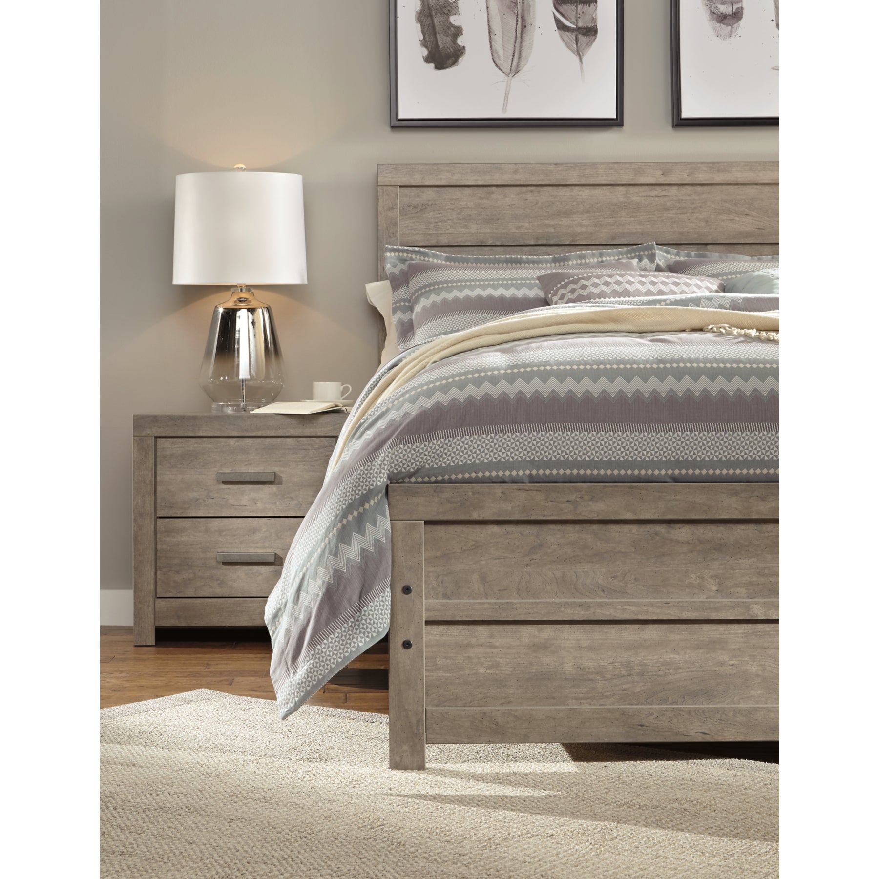 Culverbach Gray Panel Bedroom Set - SET | B070-72 | B070-97 | B070-31 | B070-36 | B070-92 | B070-46 - Luna Furniture - Dallas Store