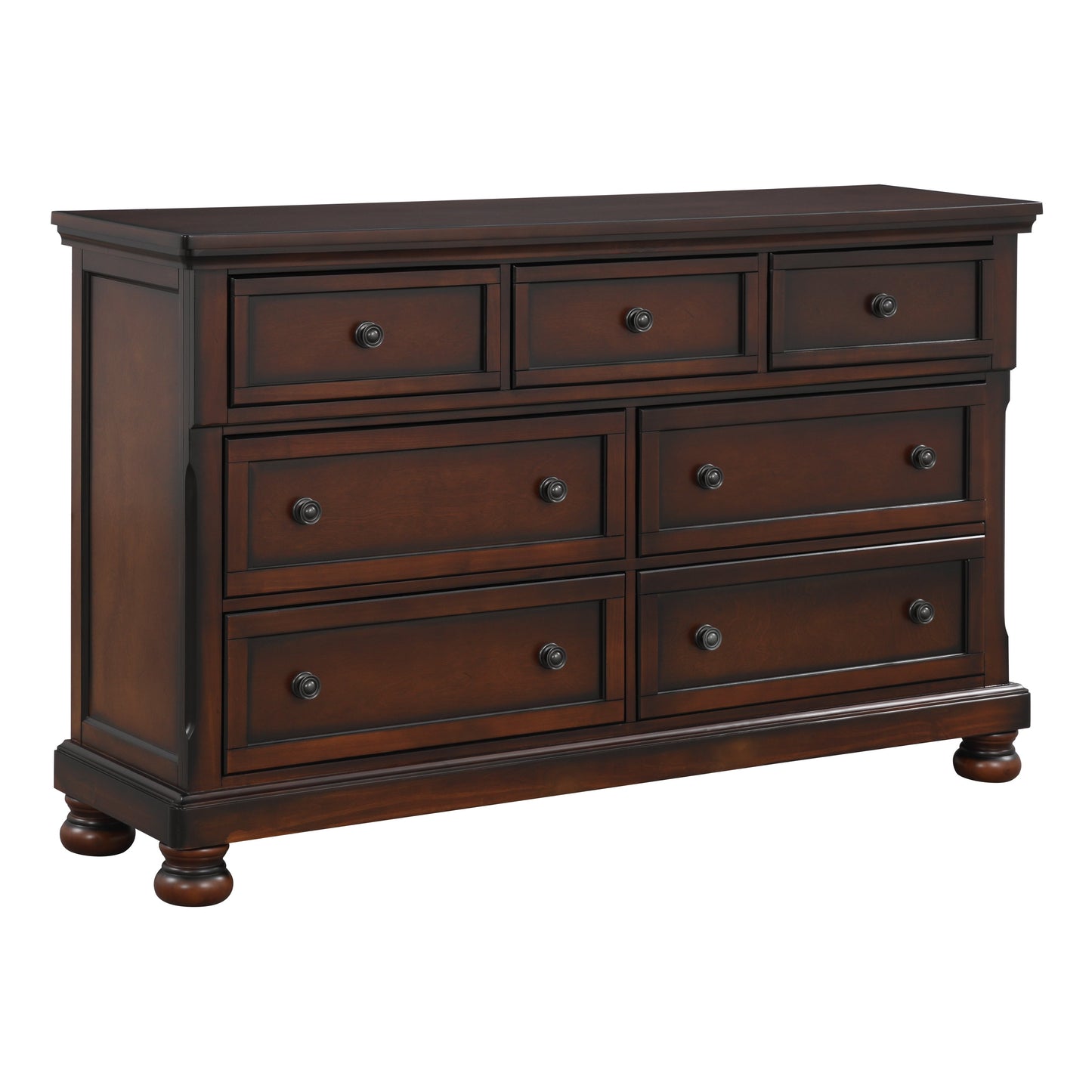 Cumberland Brown Cherry Sleigh Storage Platform Bedroom Set - SET | 2159-1 | 2159-2NF | 2159-3 | 2159-5 | 2159-6 - Luna Furniture - Dallas Store
