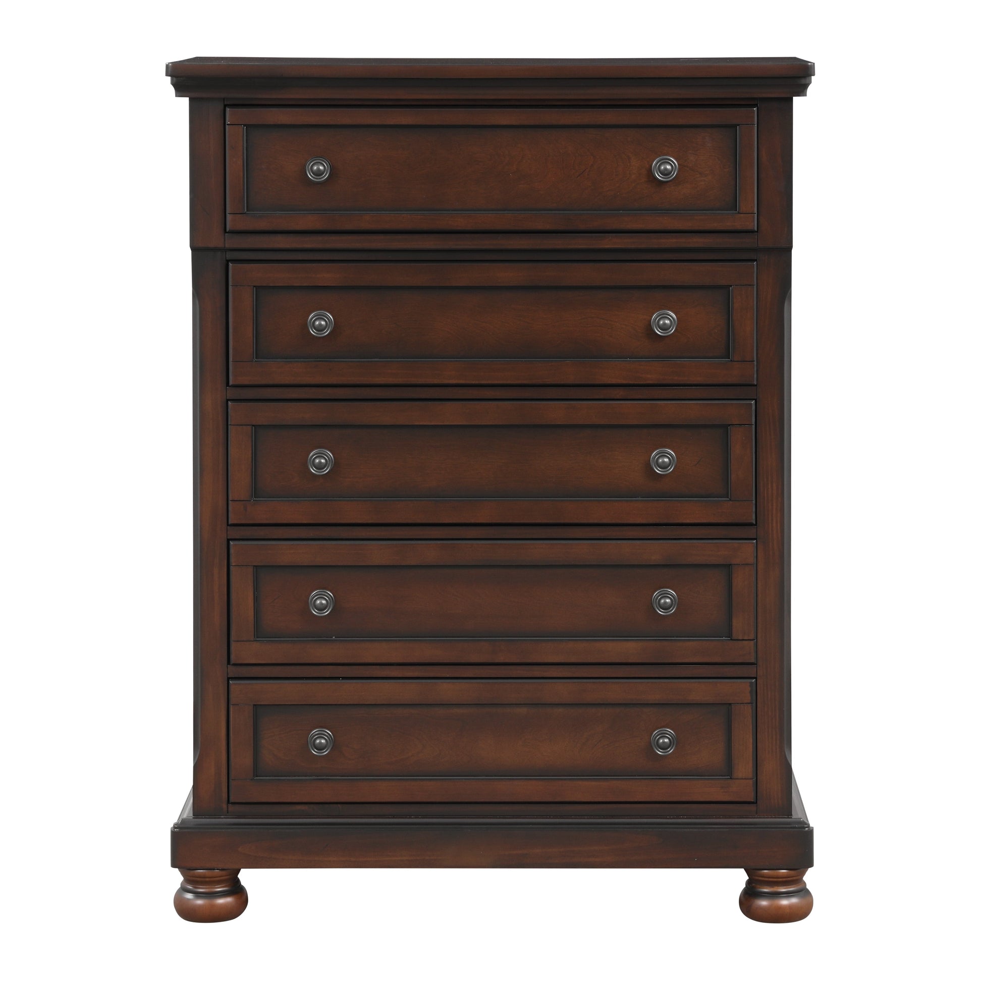 Cumberland Brown Cherry Sleigh Storage Platform Bedroom Set - SET | 2159-1 | 2159-2NF | 2159-3 | 2159-5 | 2159-6 - Luna Furniture - Dallas Store