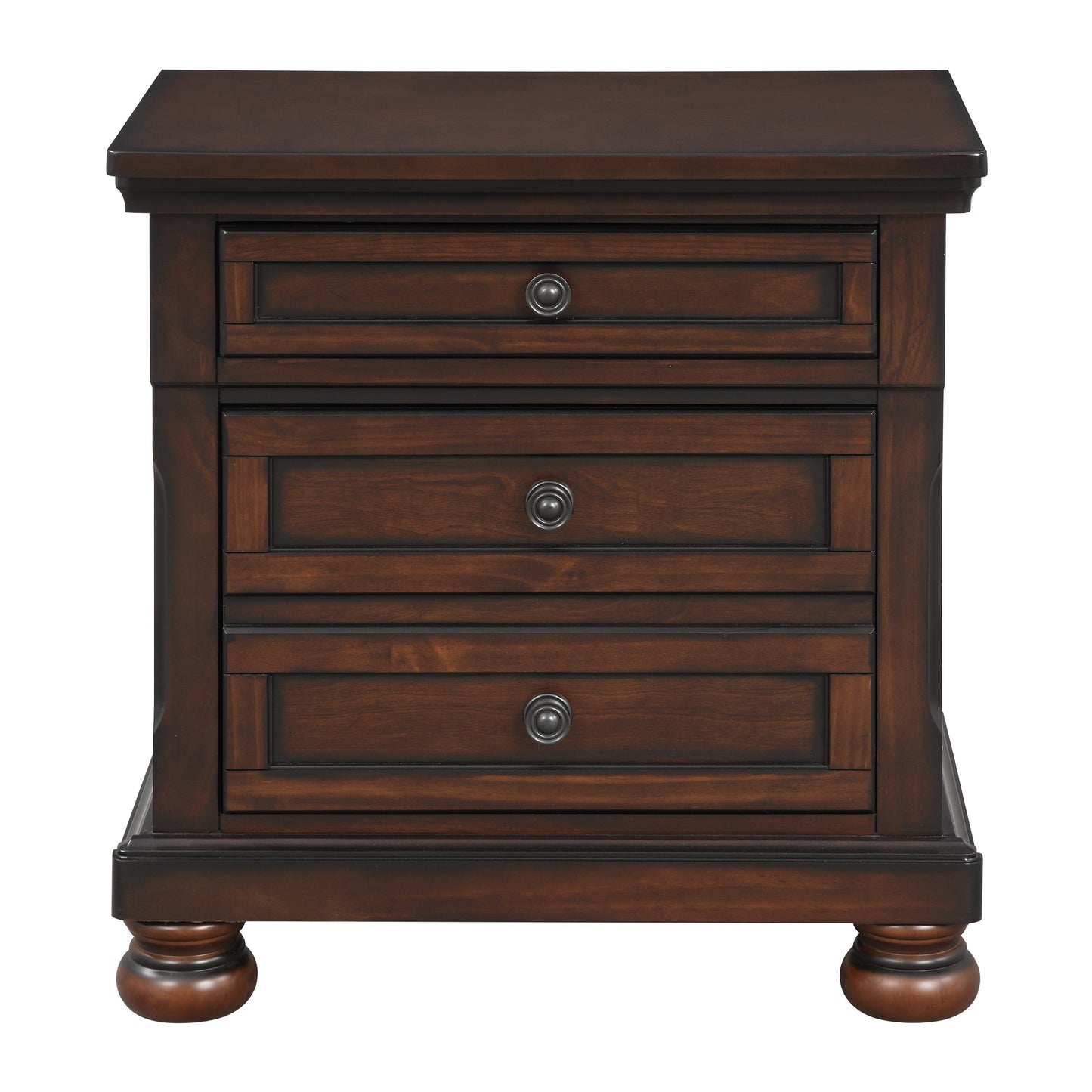 Cumberland Brown Cherry Sleigh Storage Platform Bedroom Set - SET | 2159-1 | 2159-2NF | 2159-3 | 2159-5 | 2159-6 - Luna Furniture - Dallas Store