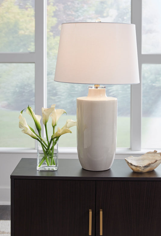Cylener Off White Table Lamp - L100794 - Luna Furniture - Dallas Store