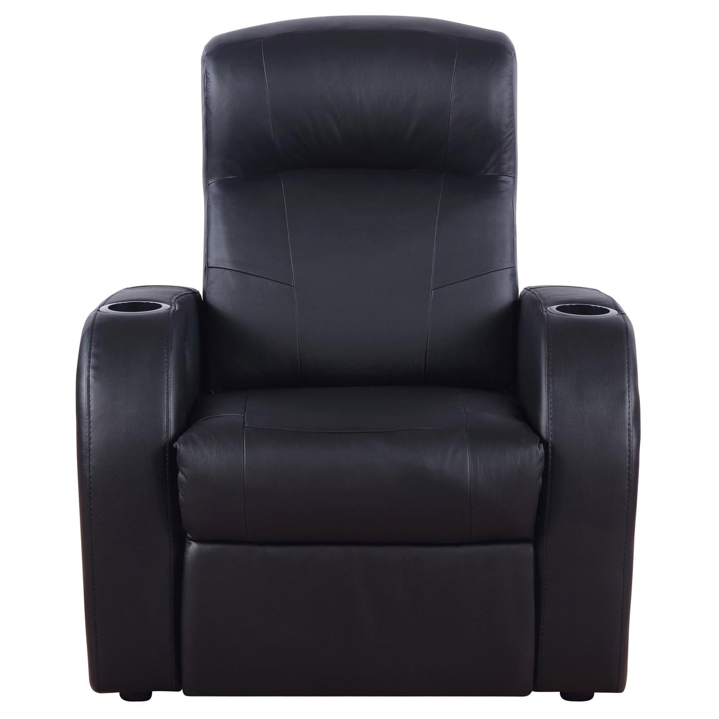 Cyrus Home Theater Upholstered Recliner Black - 600001 - Luna Furniture - Dallas Store