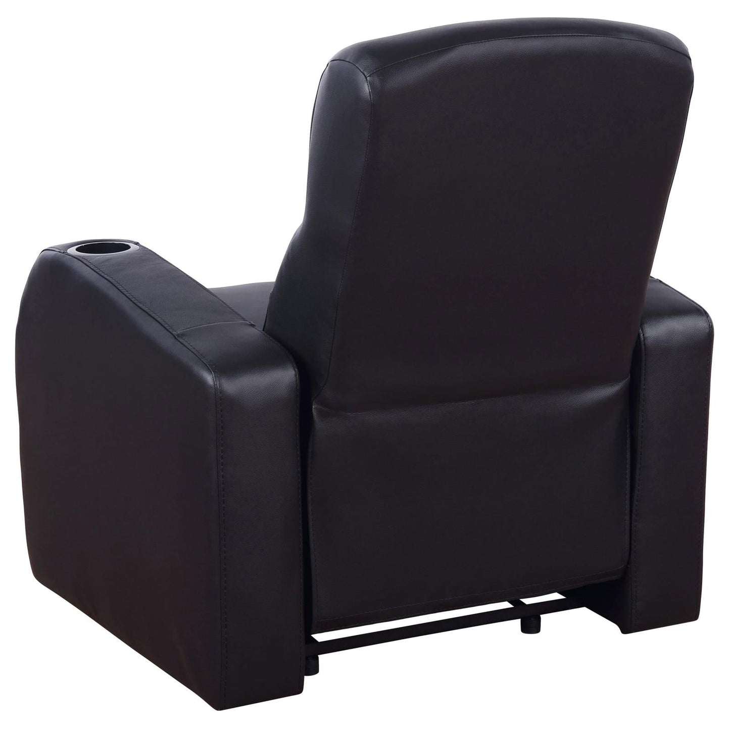 Cyrus Home Theater Upholstered Recliner Black - 600001 - Luna Furniture - Dallas Store