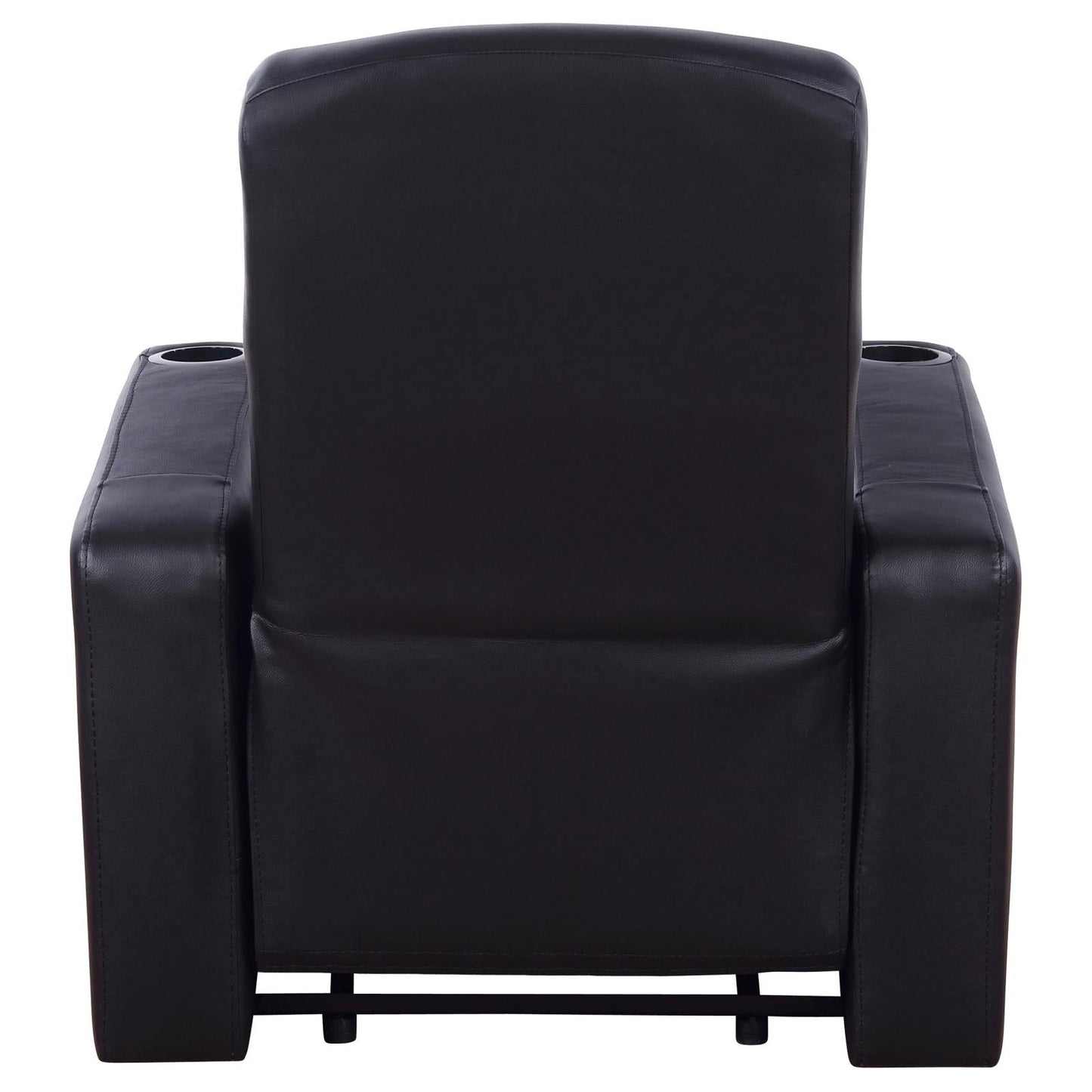 Cyrus Home Theater Upholstered Recliner Black - 600001 - Luna Furniture - Dallas Store